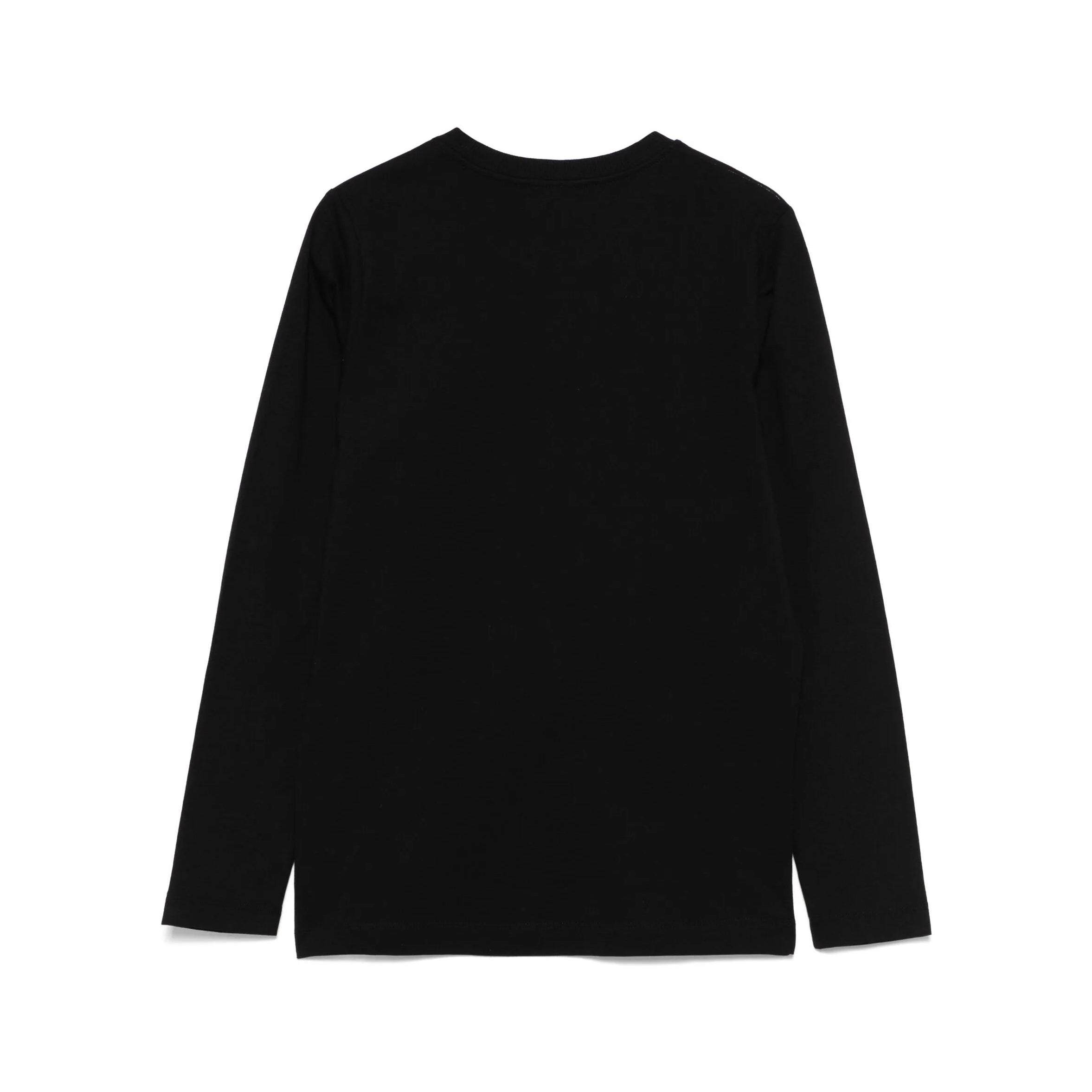 Boys & Girls Black Bear Printed Cotton T-Shirt