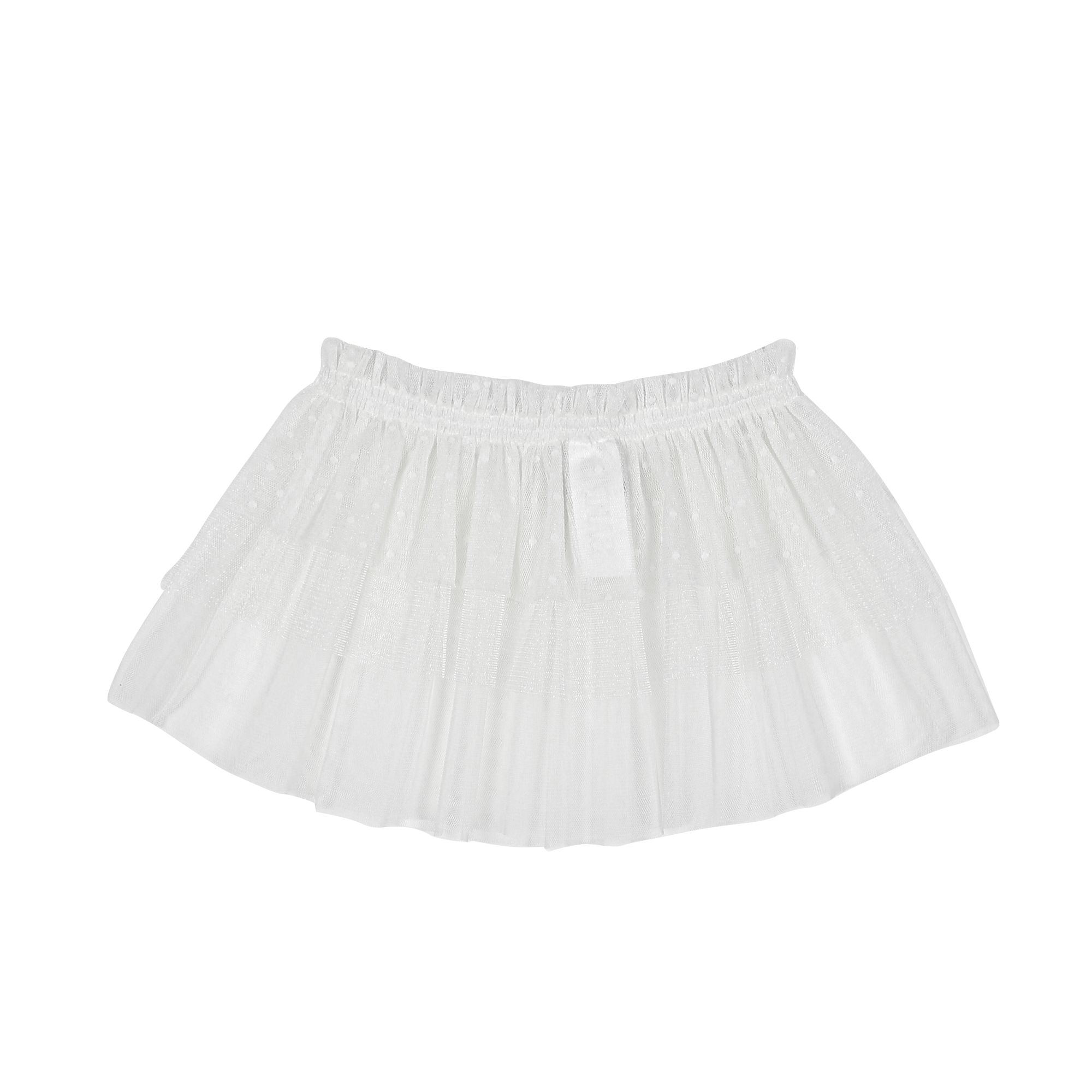 Girls White Tulle Skirt