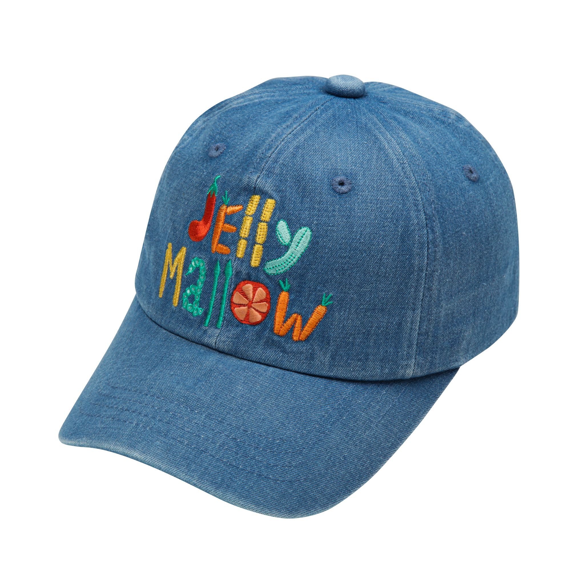 Boys & Girls Blue Embroidered Logo Denim Cap