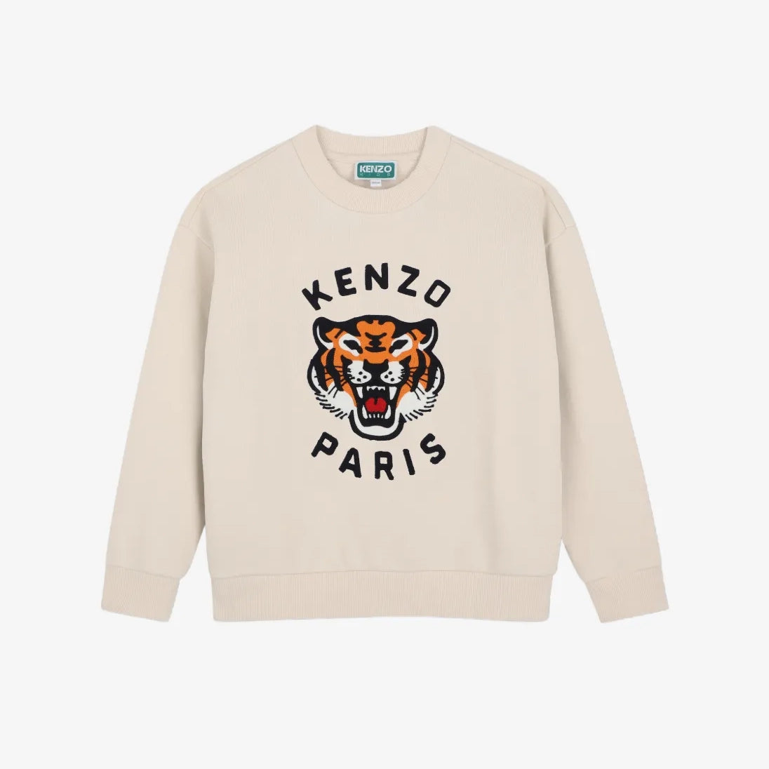 Sweat-shirt en Coton Imprimé Tigre Blanc pour Garçons et Filles