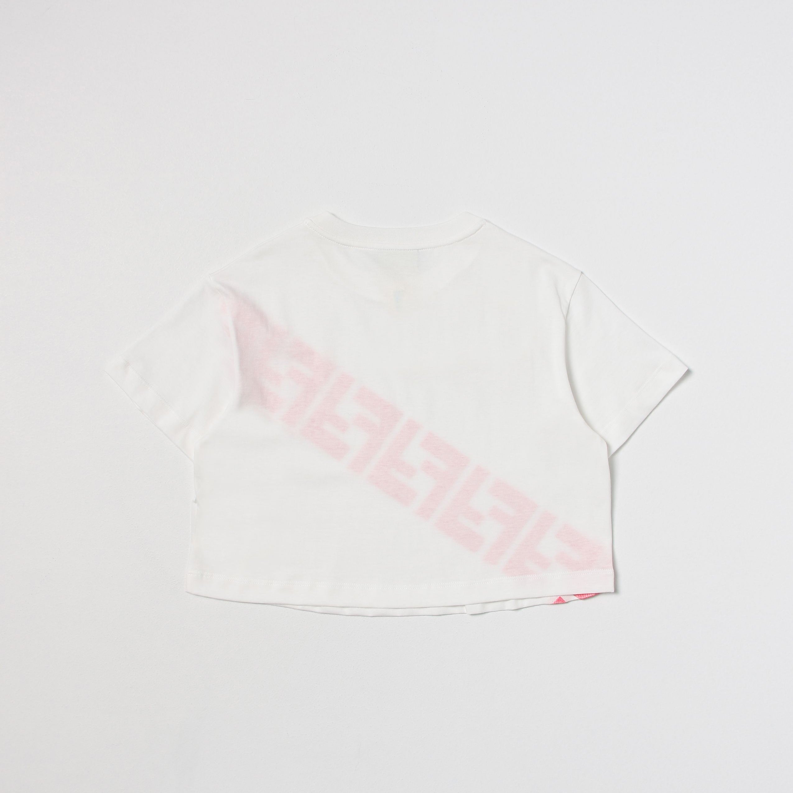 Girls White Logo Cotton T-Shirt