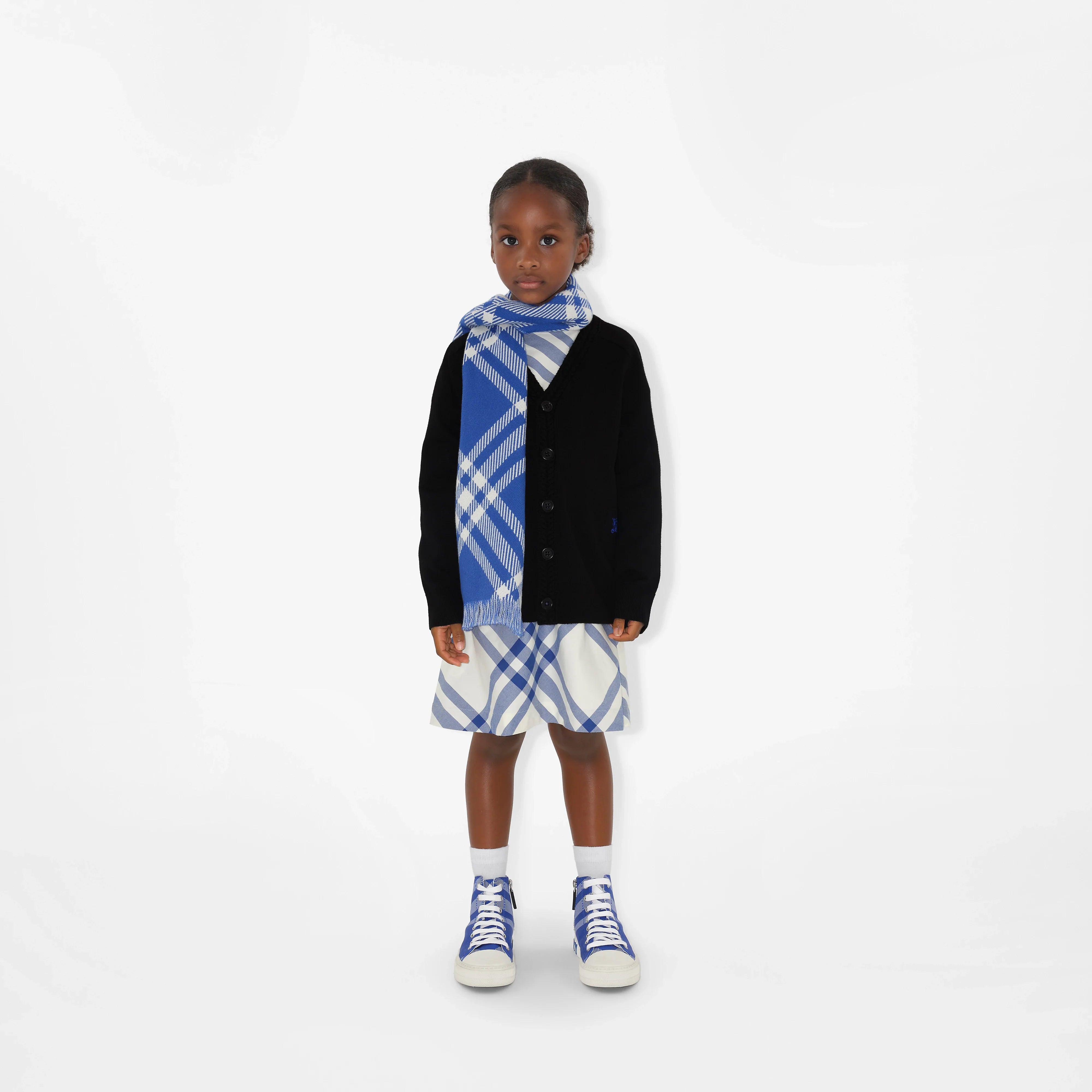 Boys Wool Knit Graham Cardigan in Black