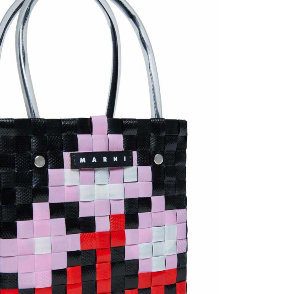 Sac à main noir tissé pour fille