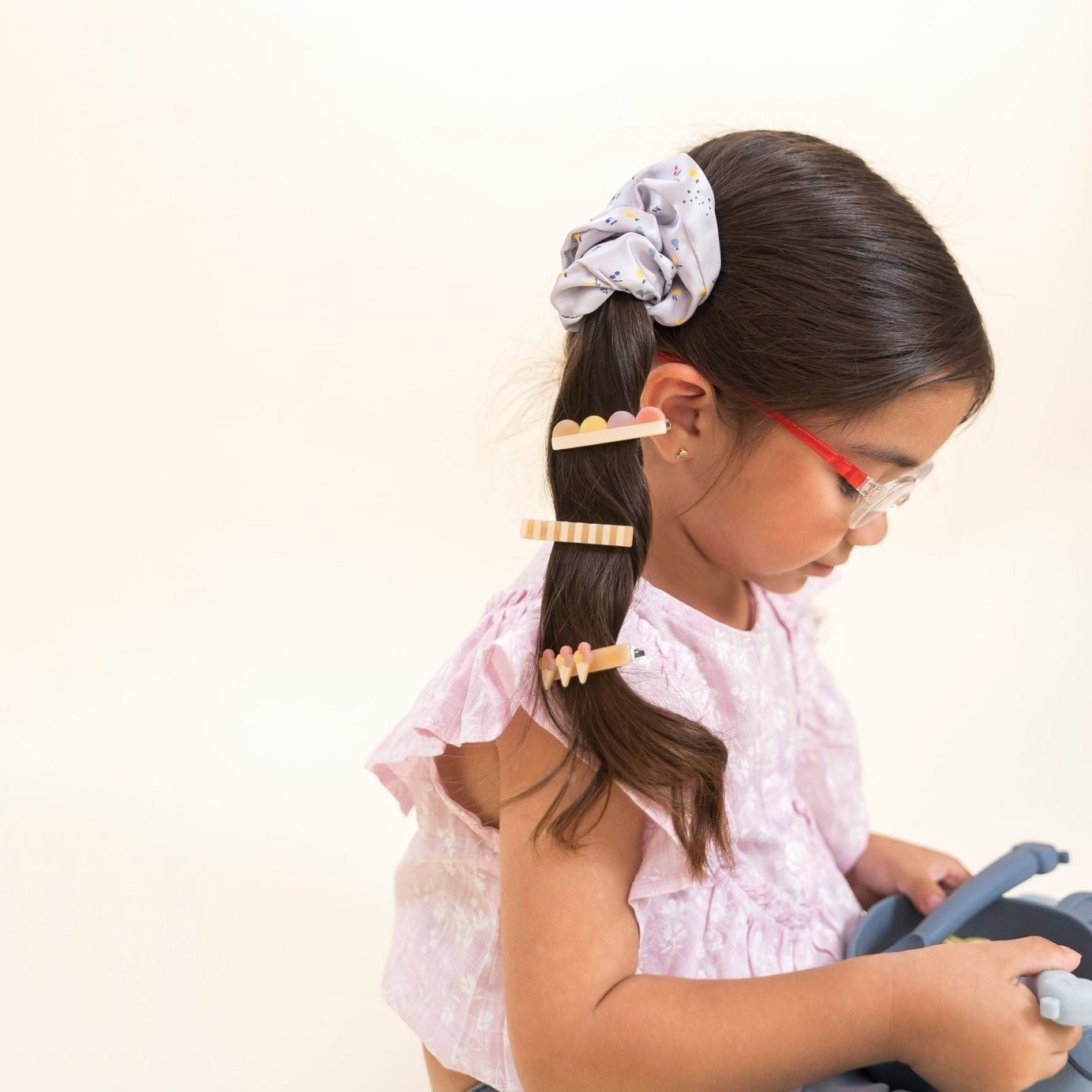 Girls Multicolor Ice Cream Hair Clips(3 Pack)