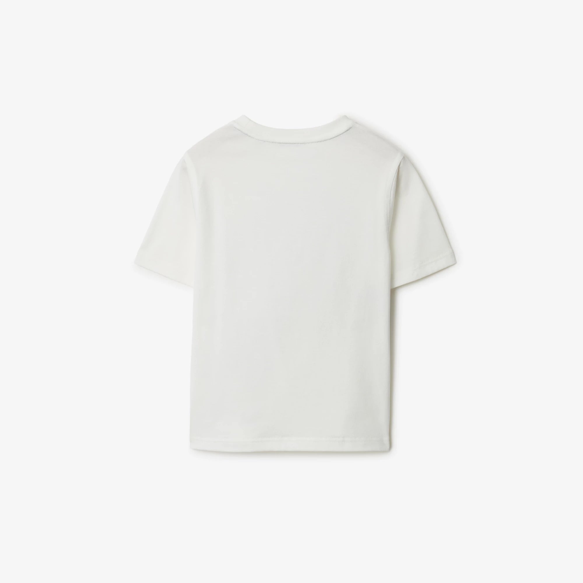 Boys & Girls White Printed Cotton T-Shirt