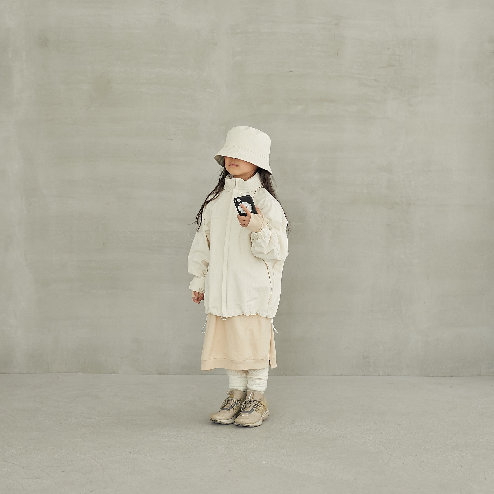 Boys & Girls White Zip-Up Jacket