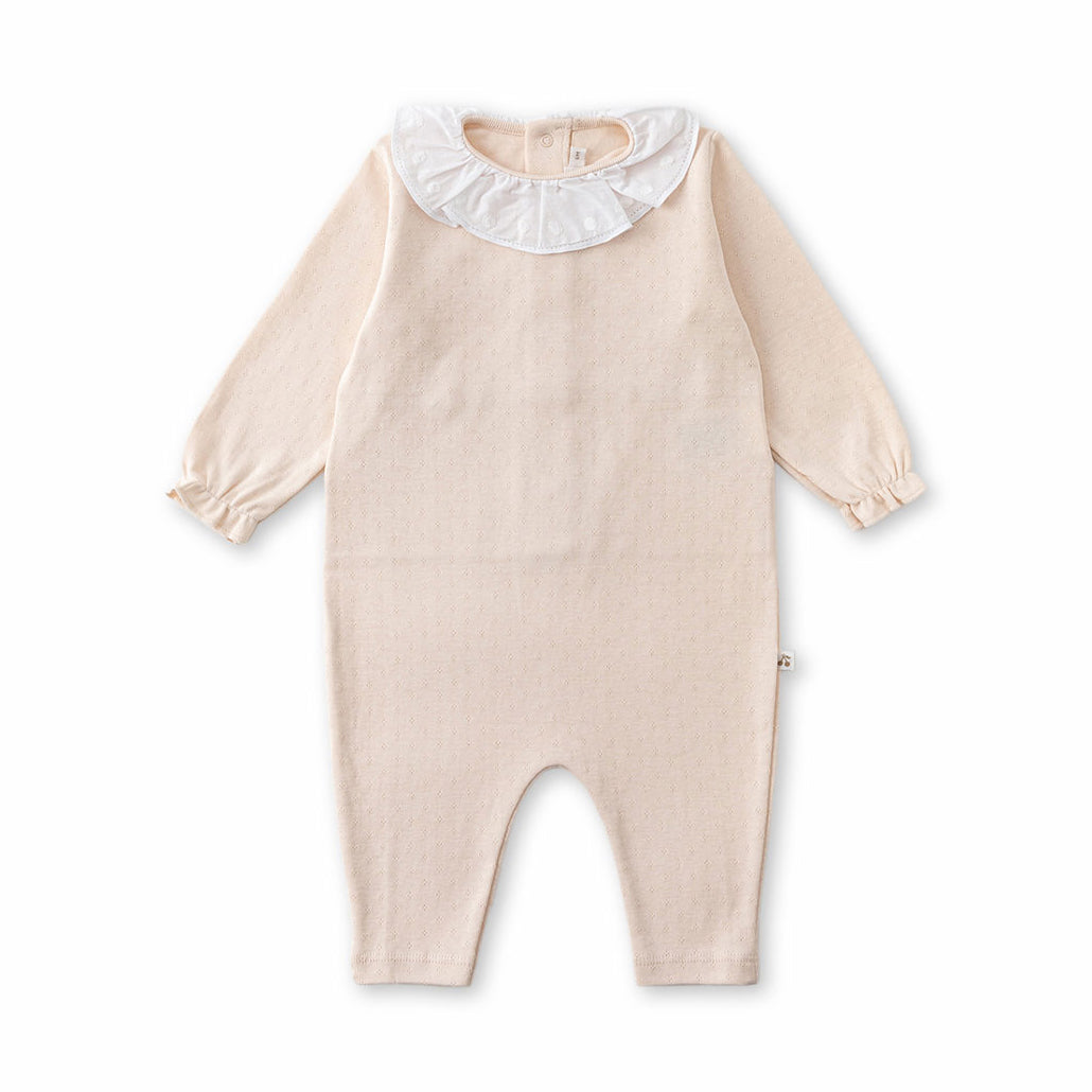 Baby Girls Light Pink Cotton Babysuit