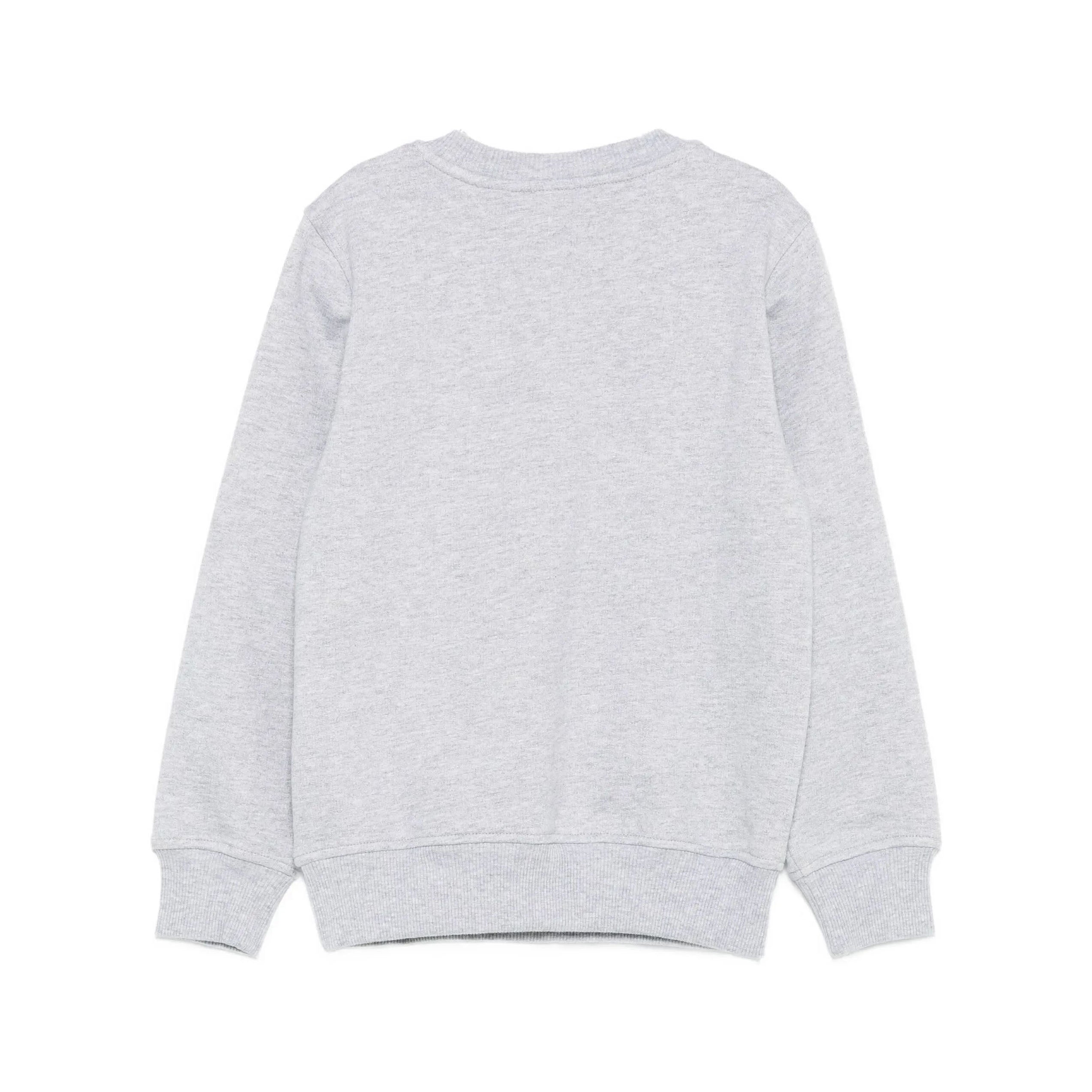 Boys & Girls Light Grey Printed Cotton Sweatshirt