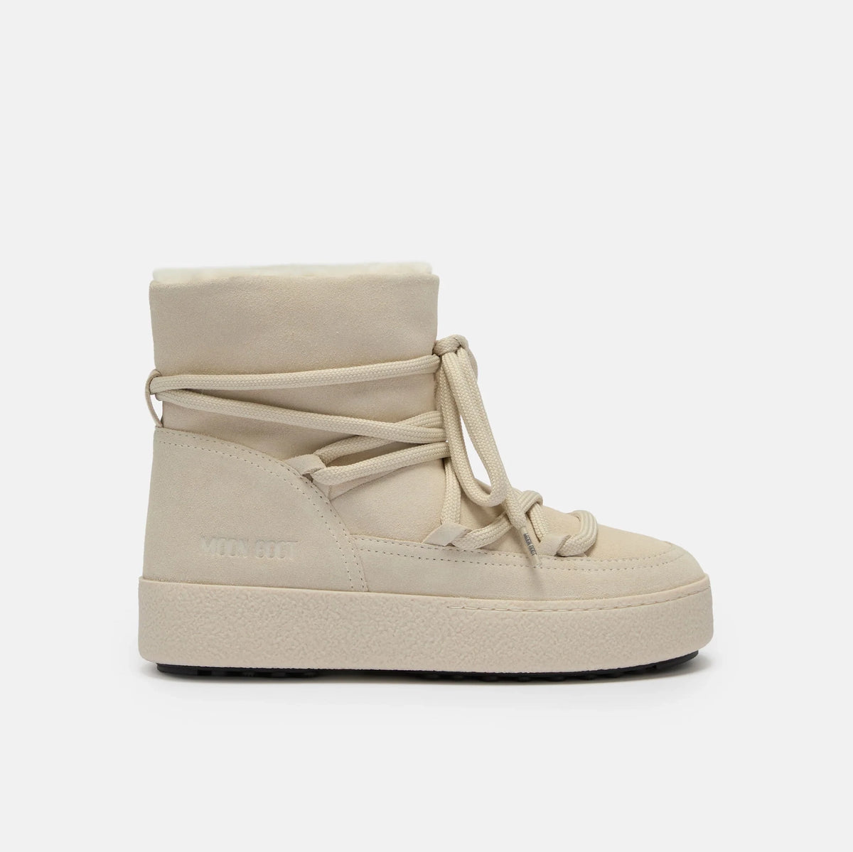 Women Light Beige "LTRACK SOFIA" Suede Boots