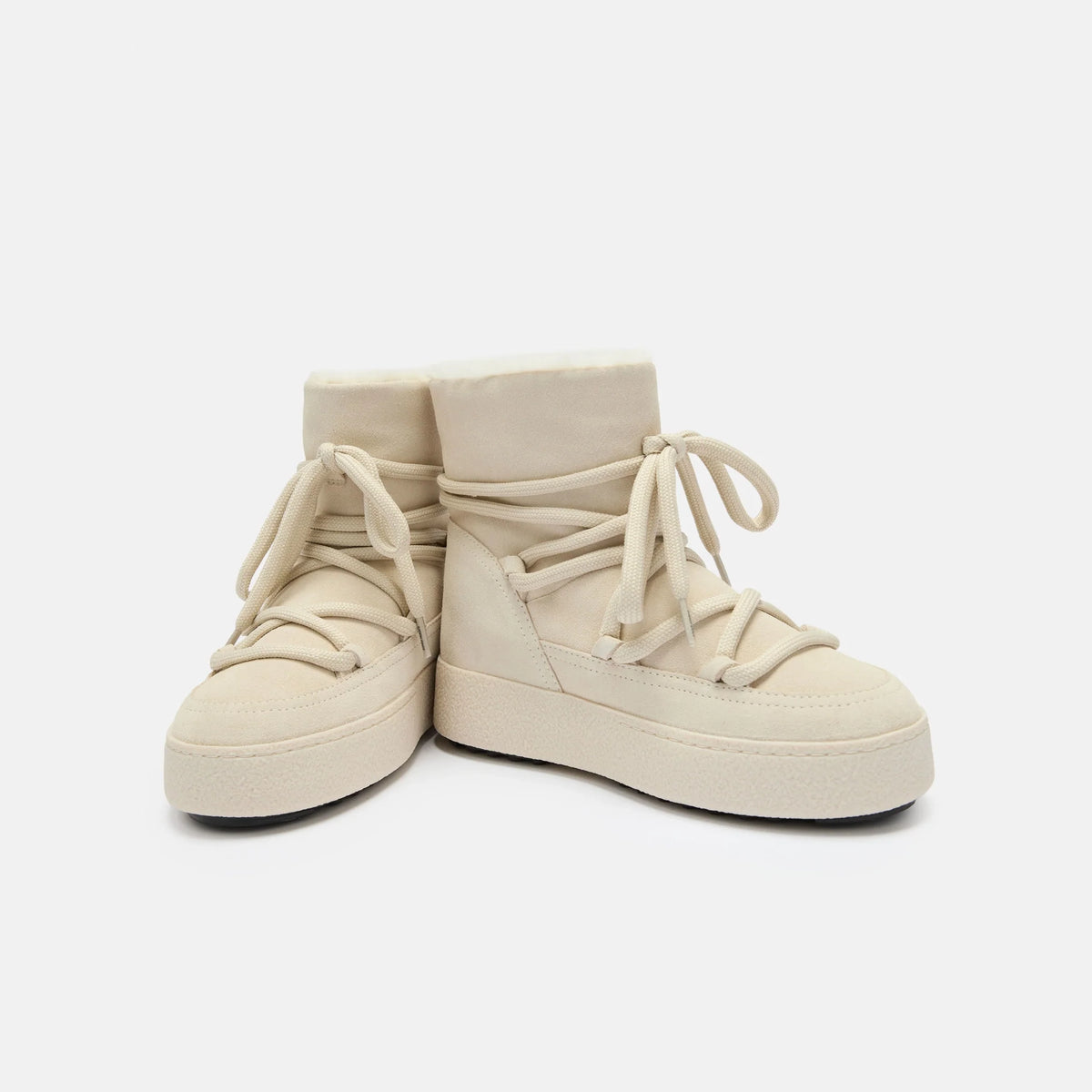 Women Light Beige "LTRACK SOFIA" Suede Boots