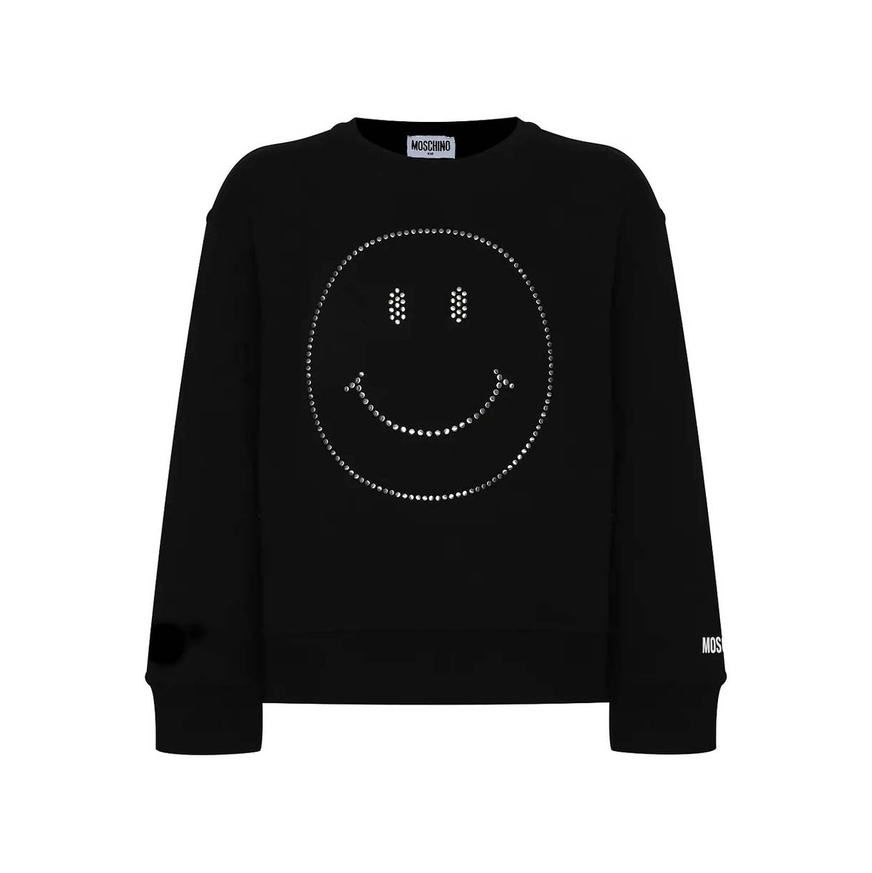 Boys & Girls Black Smile Cotton Sweatshirt