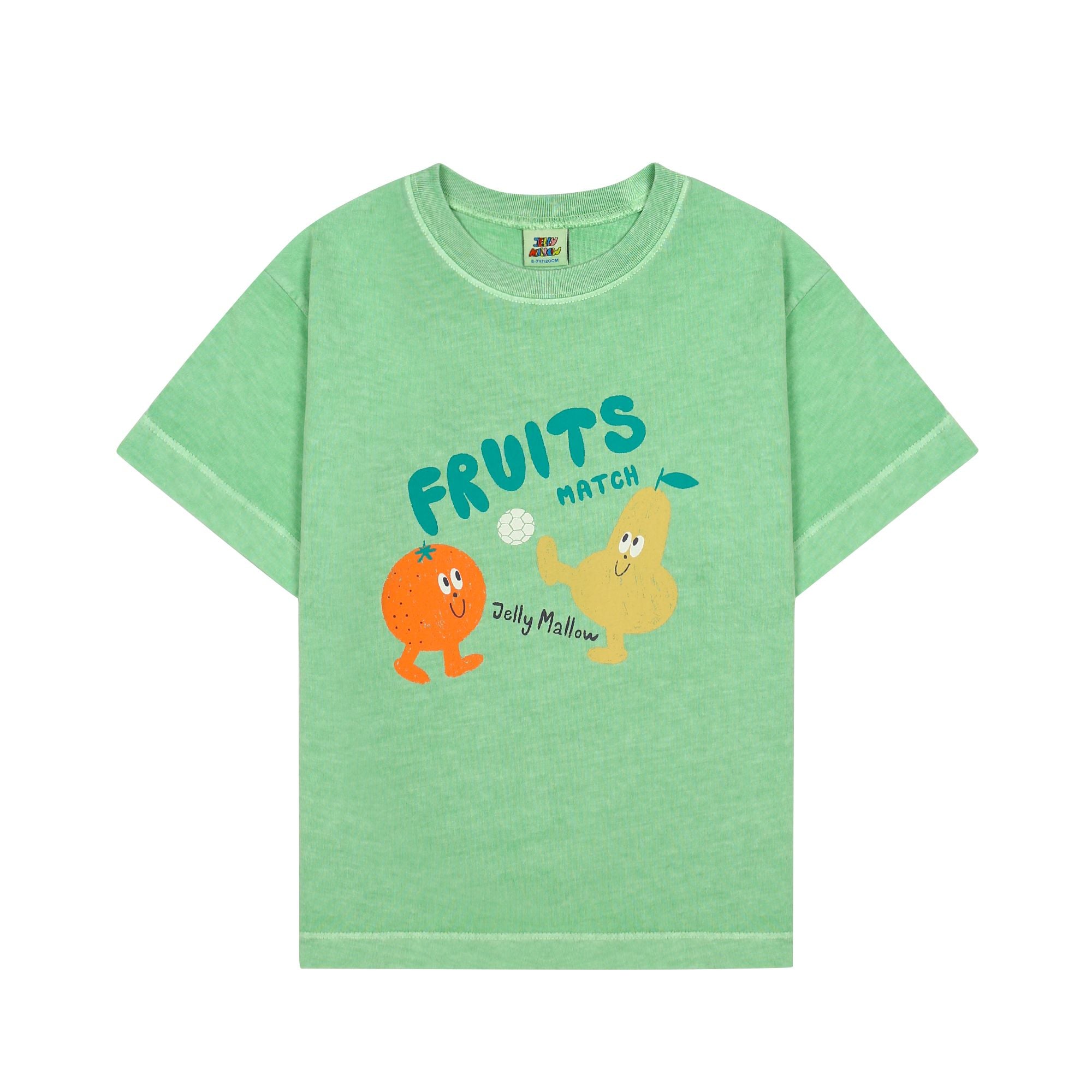 Boys & Girls Green Printed Cotton T-Shirt
