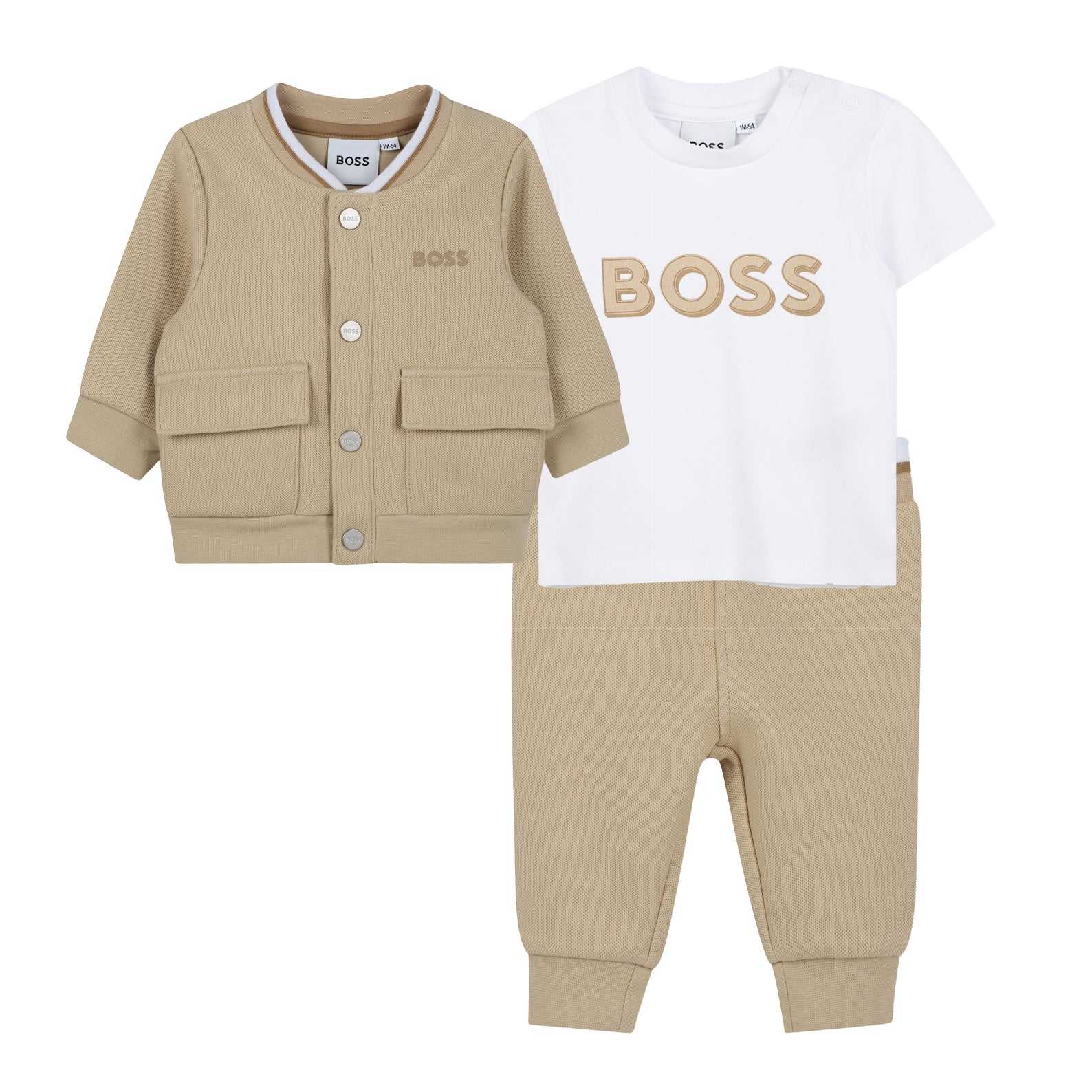 Baby Boys Khaki Cotton Sets(3 Pack)