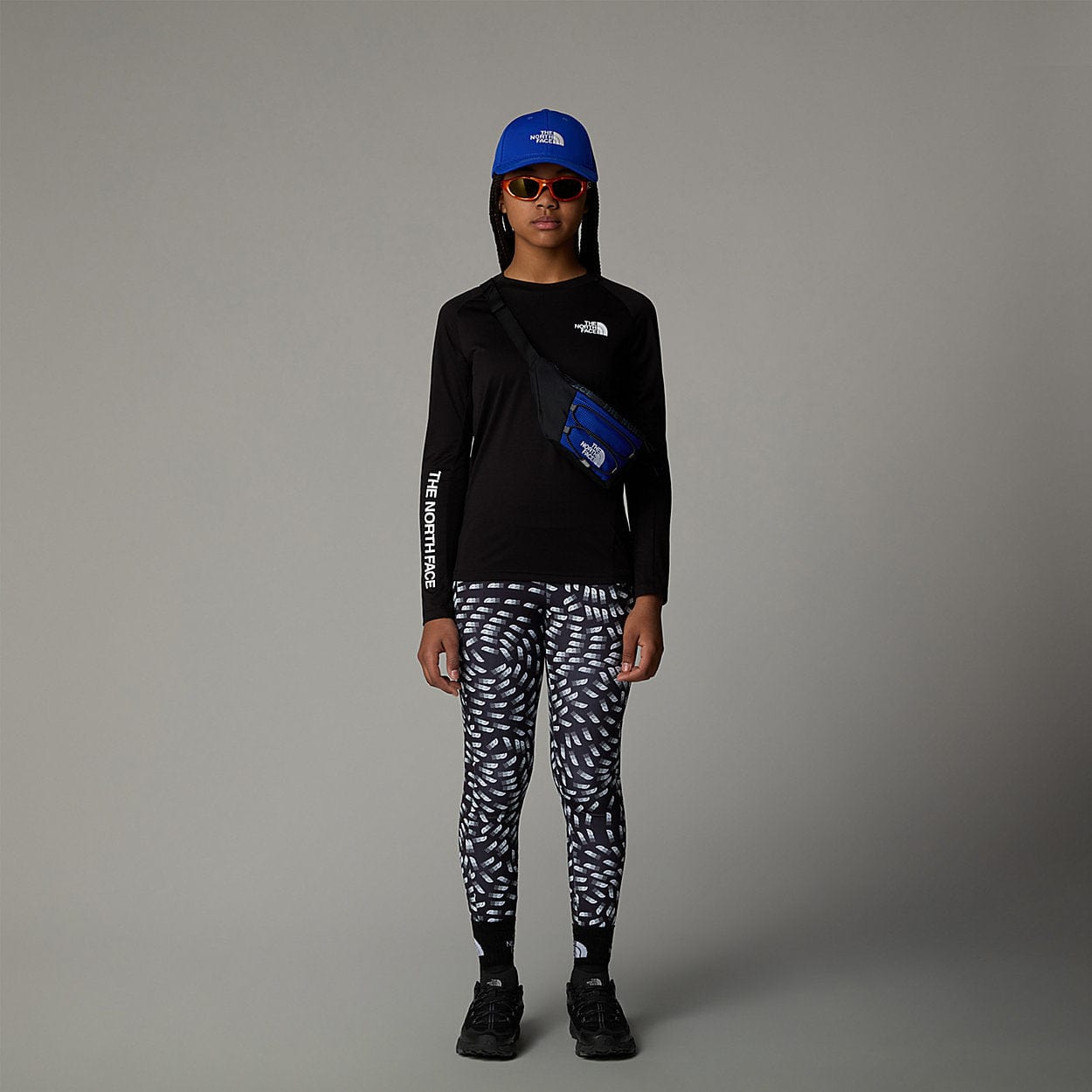 The North Face Kids Never Stop Long Sleeve T-Shirt in Black