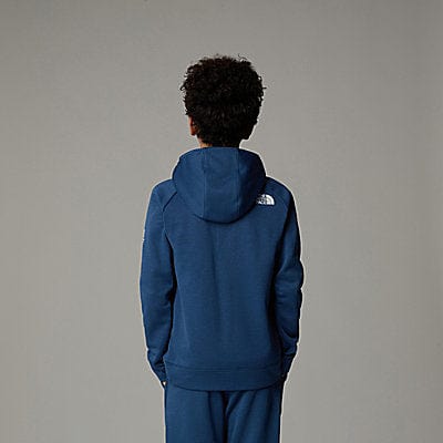 The North Face Boys Mountain Athletics Full Zip Hoodie in Blue