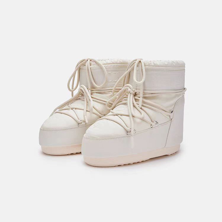 Women White "ICON LOW" Boots