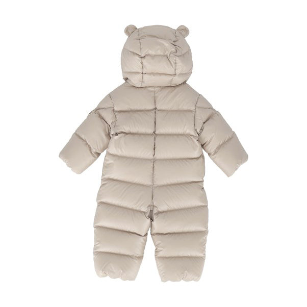 Baby Boys & Girls Light Beige Padded Down Babysuit