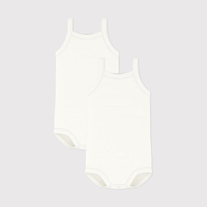 Baby Boys & Girls Ivory Cotton Jumpsuit(2 Pack)