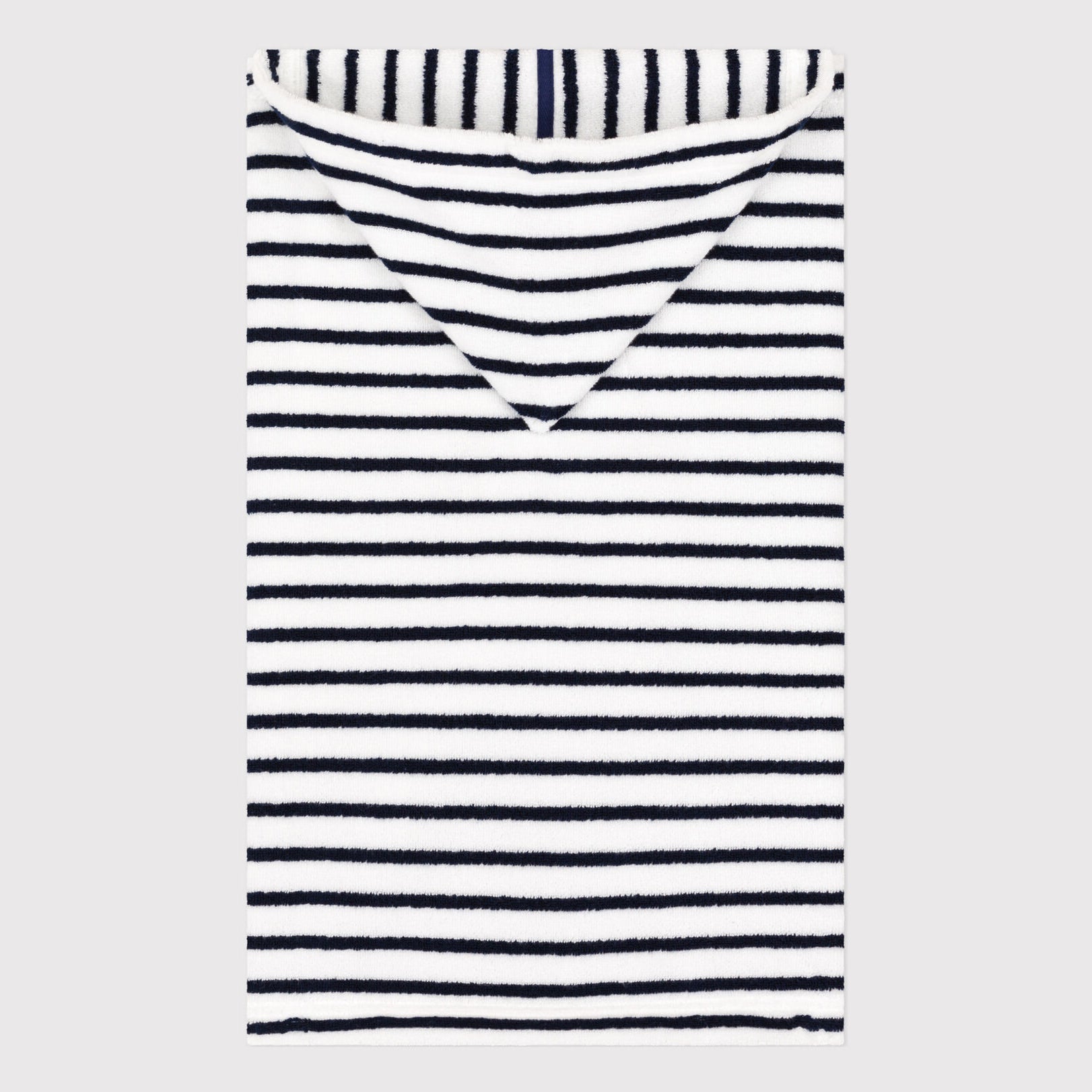 Serviette de bain en coton à rayures bleu marine pour bébés garçons et filles