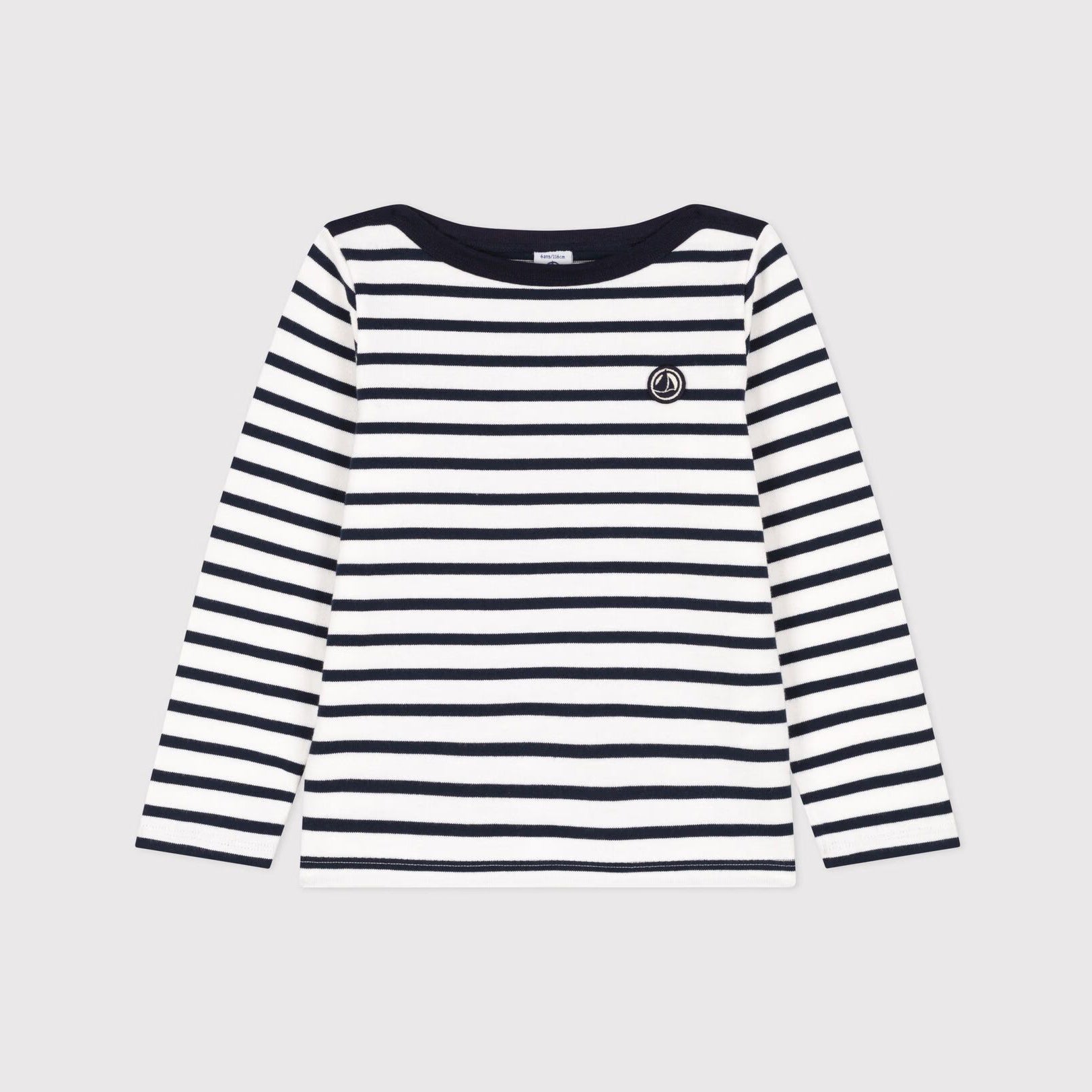 Boys Blue And White Striped Cotton Shirt