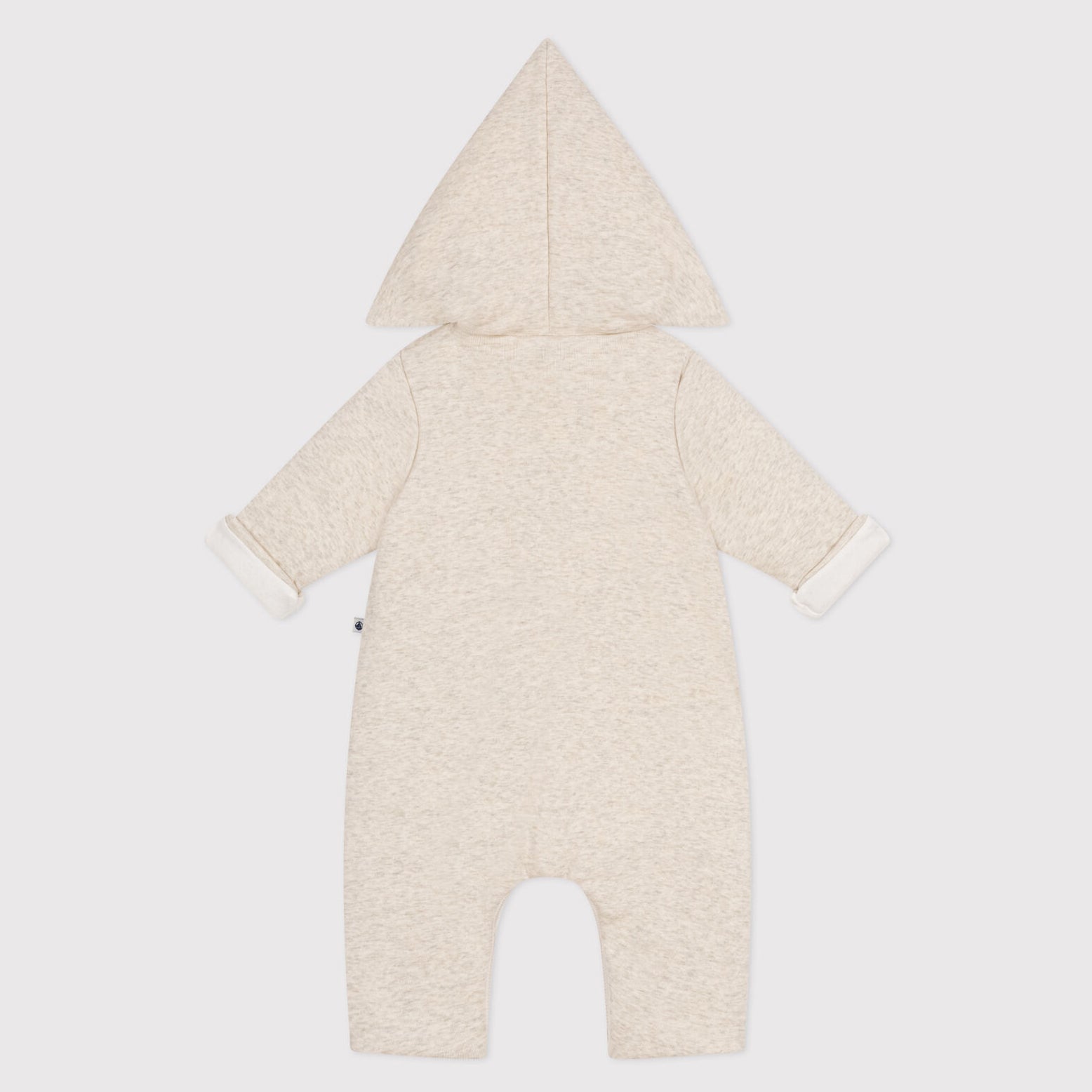 Baby Boys & Girls Beige Cotton Babysuit