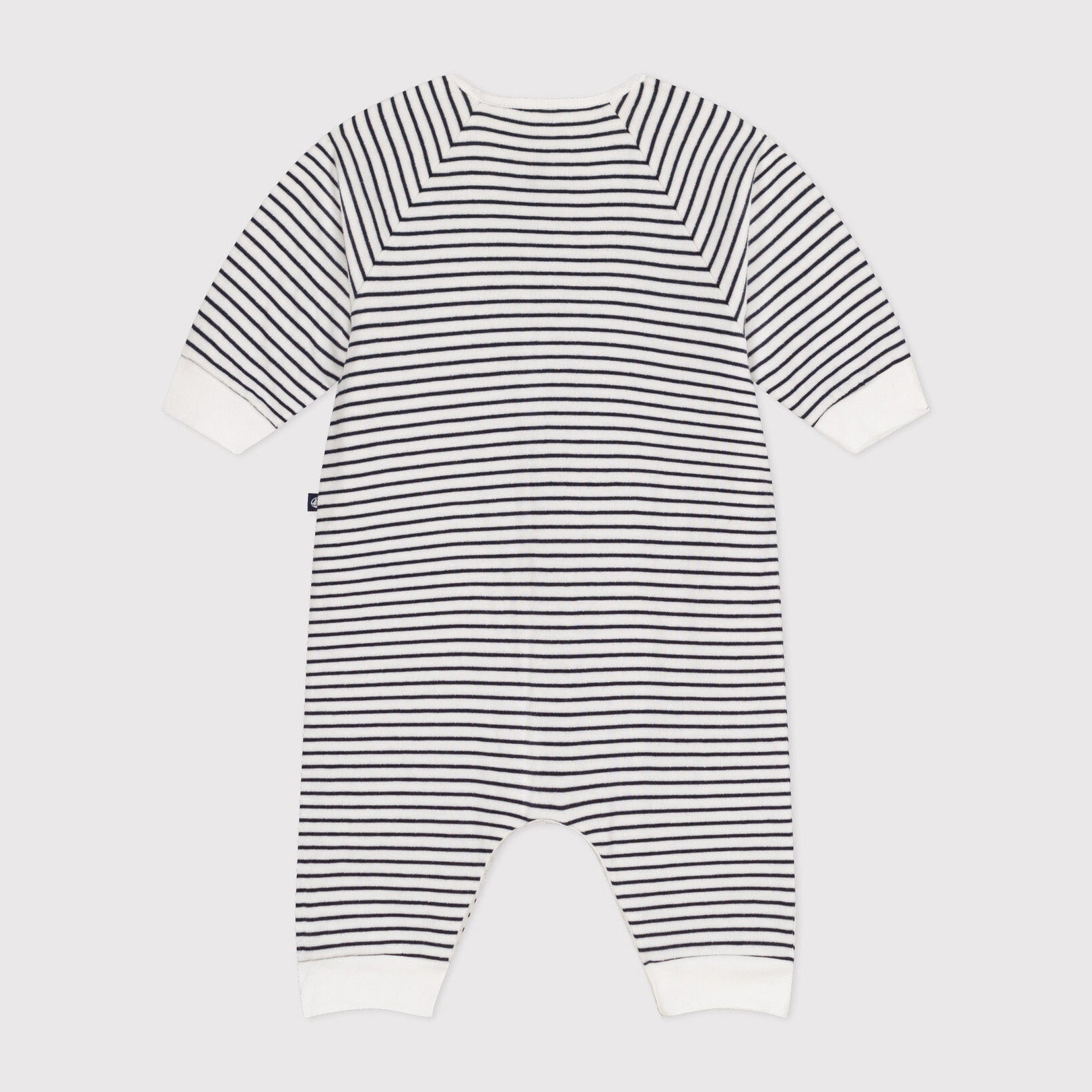 Baby Boys & Girls Navy Stripes Cotton Babysuit