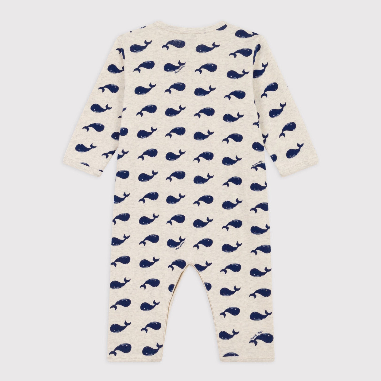 Baby Boys & Girls Light Grey Printed Cotton Babysuit