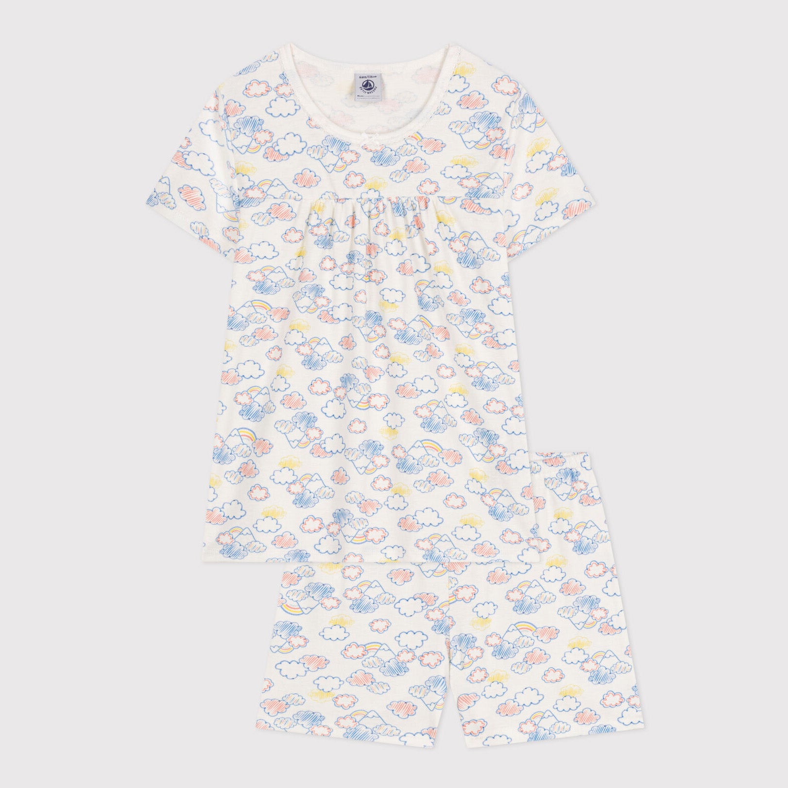 Boys & Girls White Cotton Nightwear Set