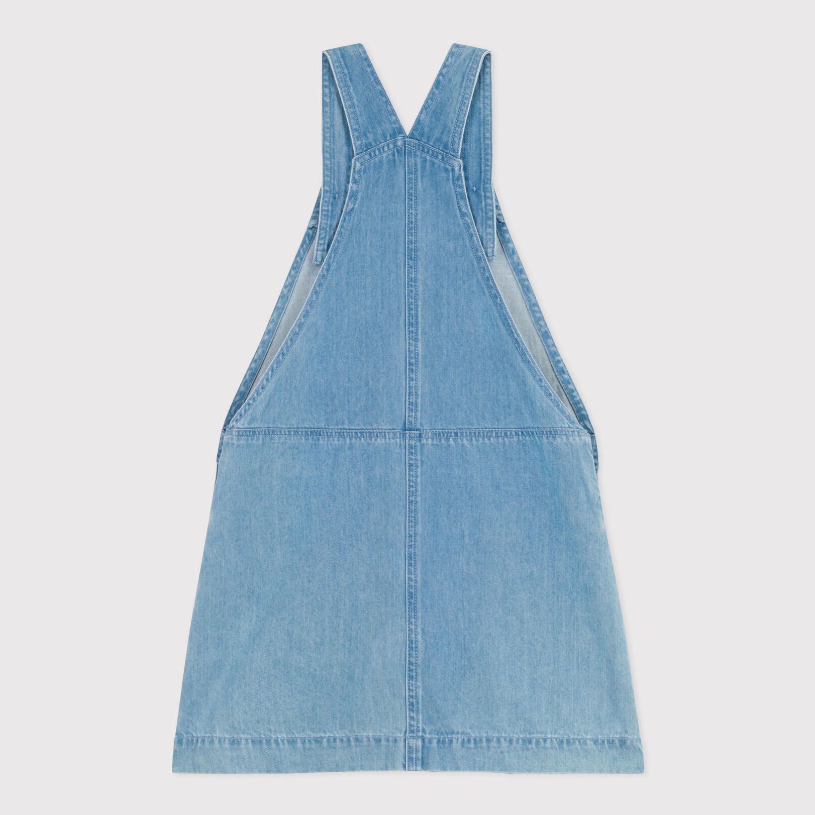 Girls Blue Denim Overalls Dress
