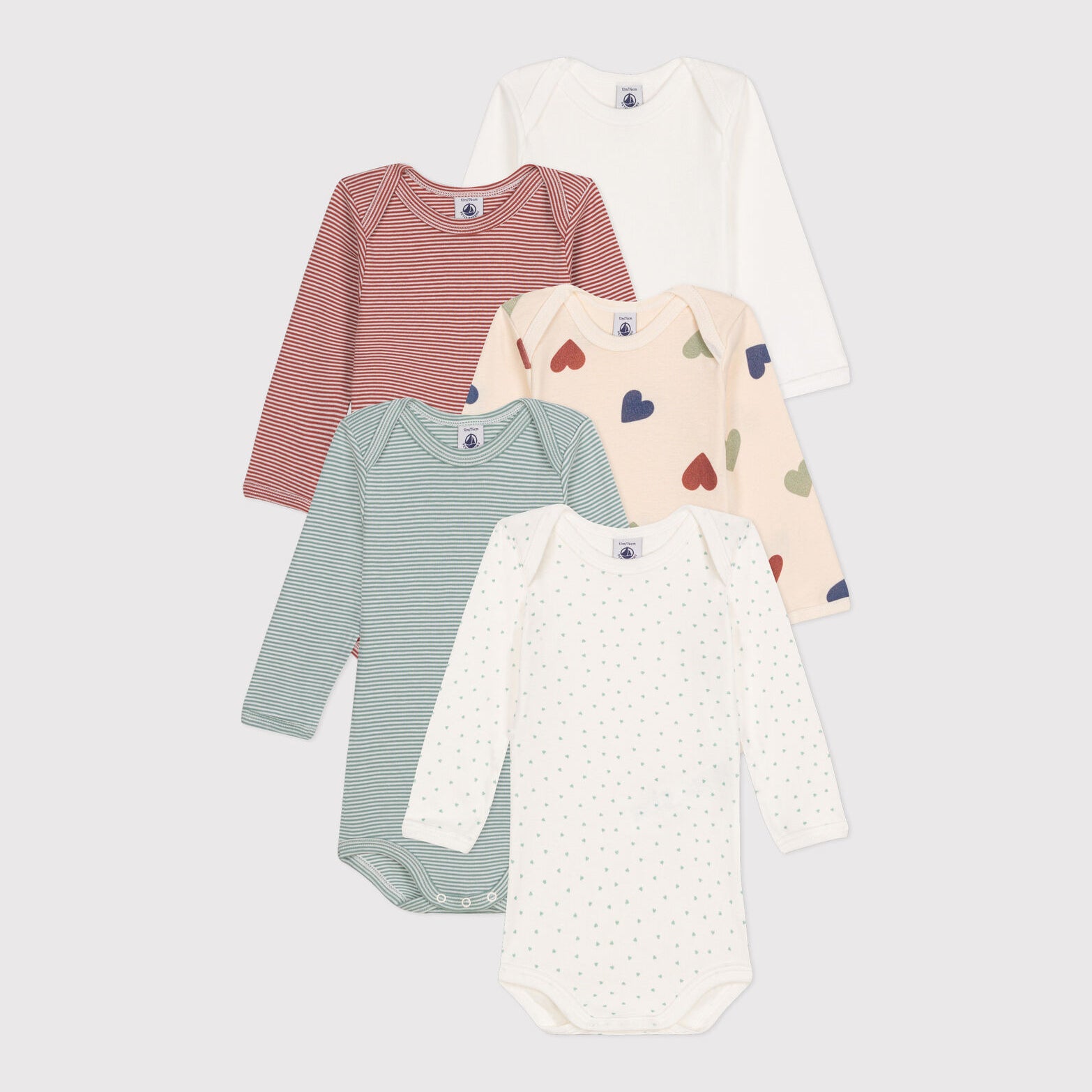Baby Boys & Girls Multicolor Cotton Babysuit Set(5 Pack)