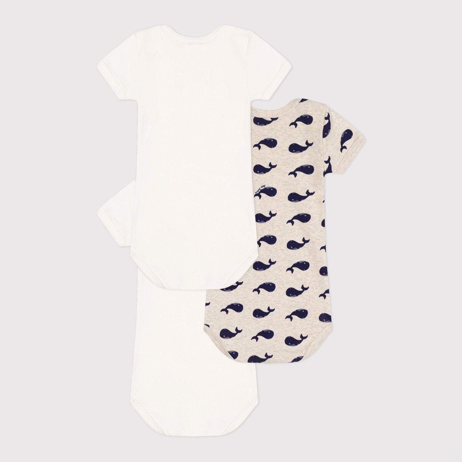 Baby Boys & Girls White Cotton Babysuit Set(3 Pack)