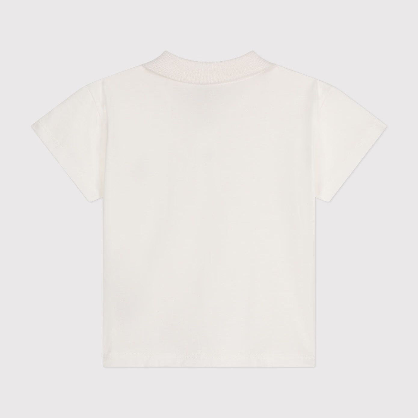 Baby Boys Ivory Logo Embroidery Cotton T-Shirt