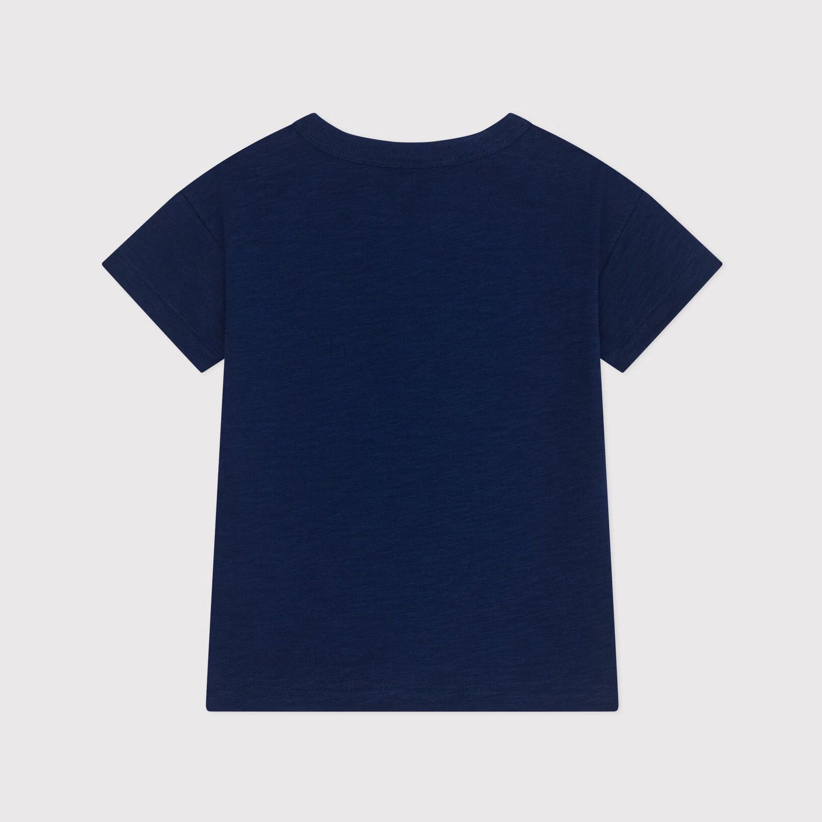 Boys Blue Navy Logo Embroidery Cotton T-Shirt