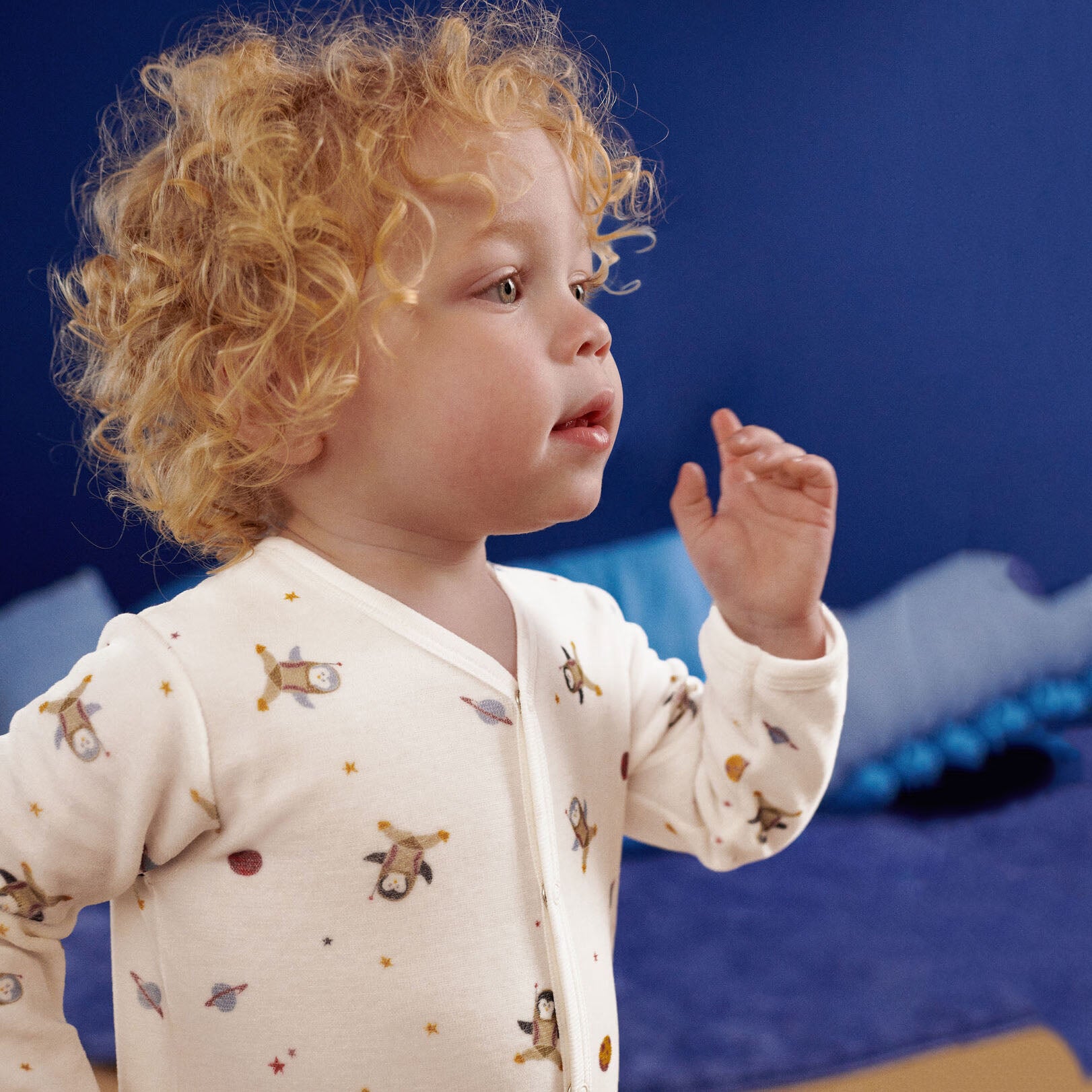 Grenouillère blanche en coton imprimé pour bébés garçons et filles