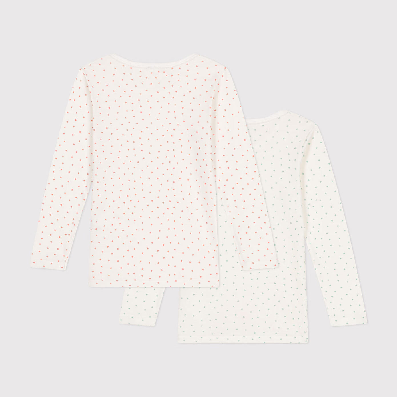 Girls White Cotton T-Shirt Set(2 Pack)