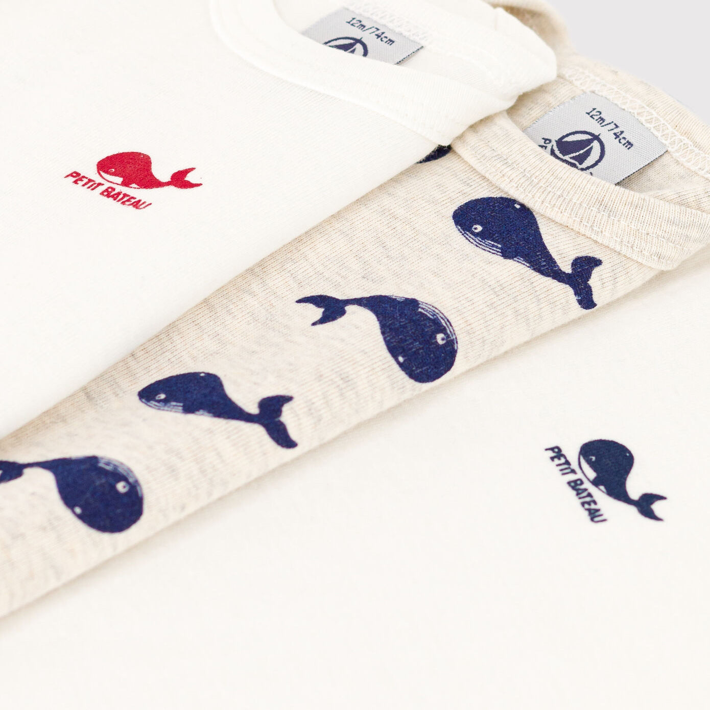Ensemble grenouillères Bébé Tricolore en Coton pour Garçons et Filles (Lot de 3)