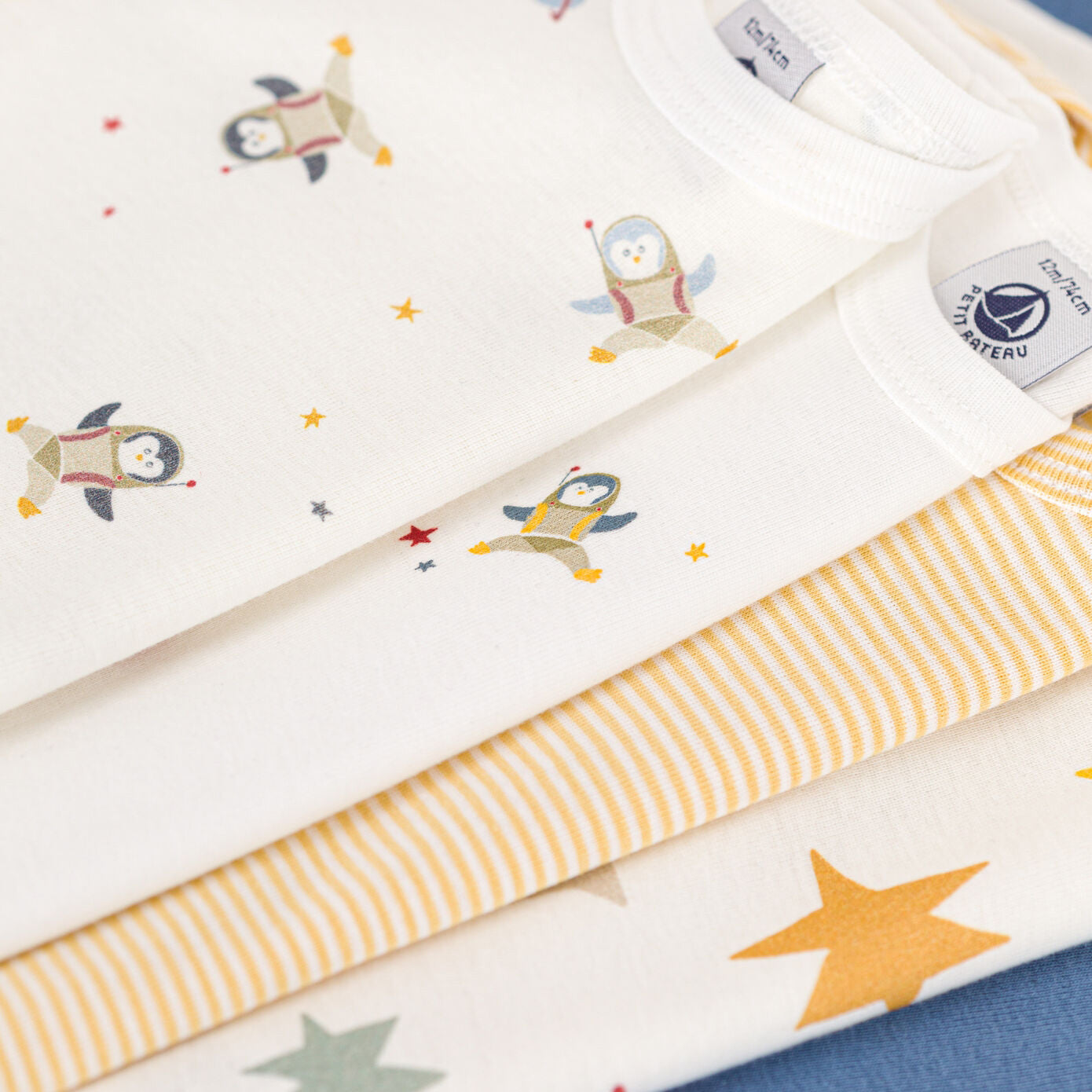 Ensemble de 5 grenouillères en coton multicolores pour bébés garçons et bébés filles