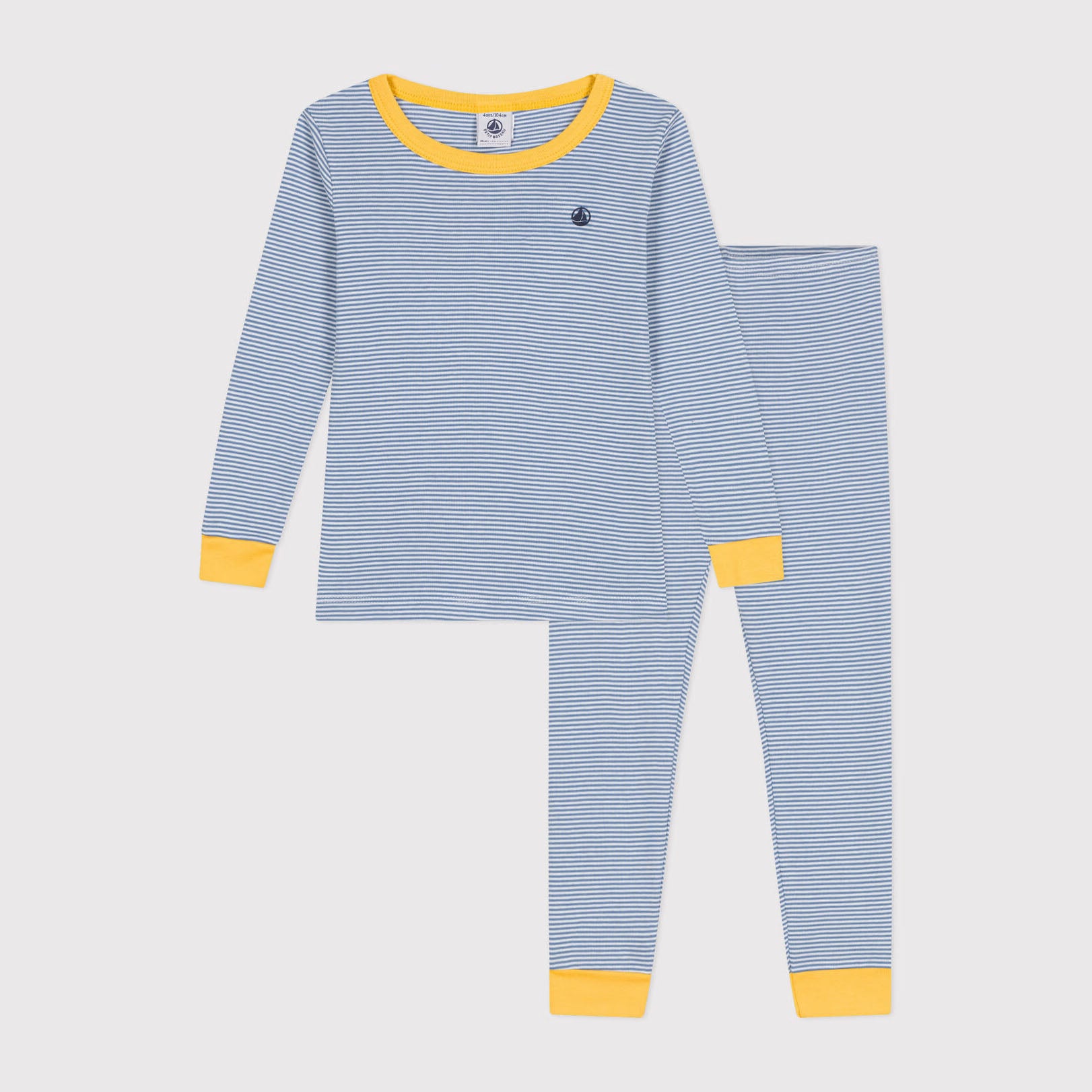 Boys Blue Stripes Cotton Nightwear Set