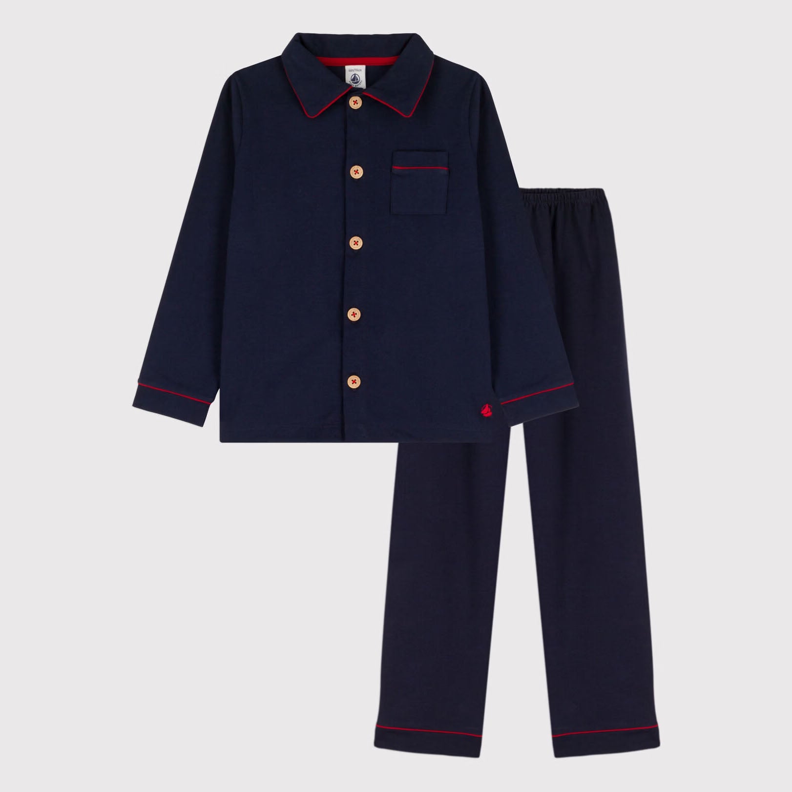 Boys Dark Blue Cotton Nightwear Set