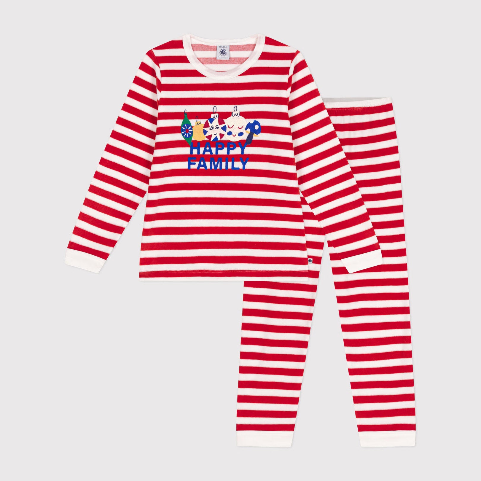 Girls Red Stripes Cotton Nightwear Set