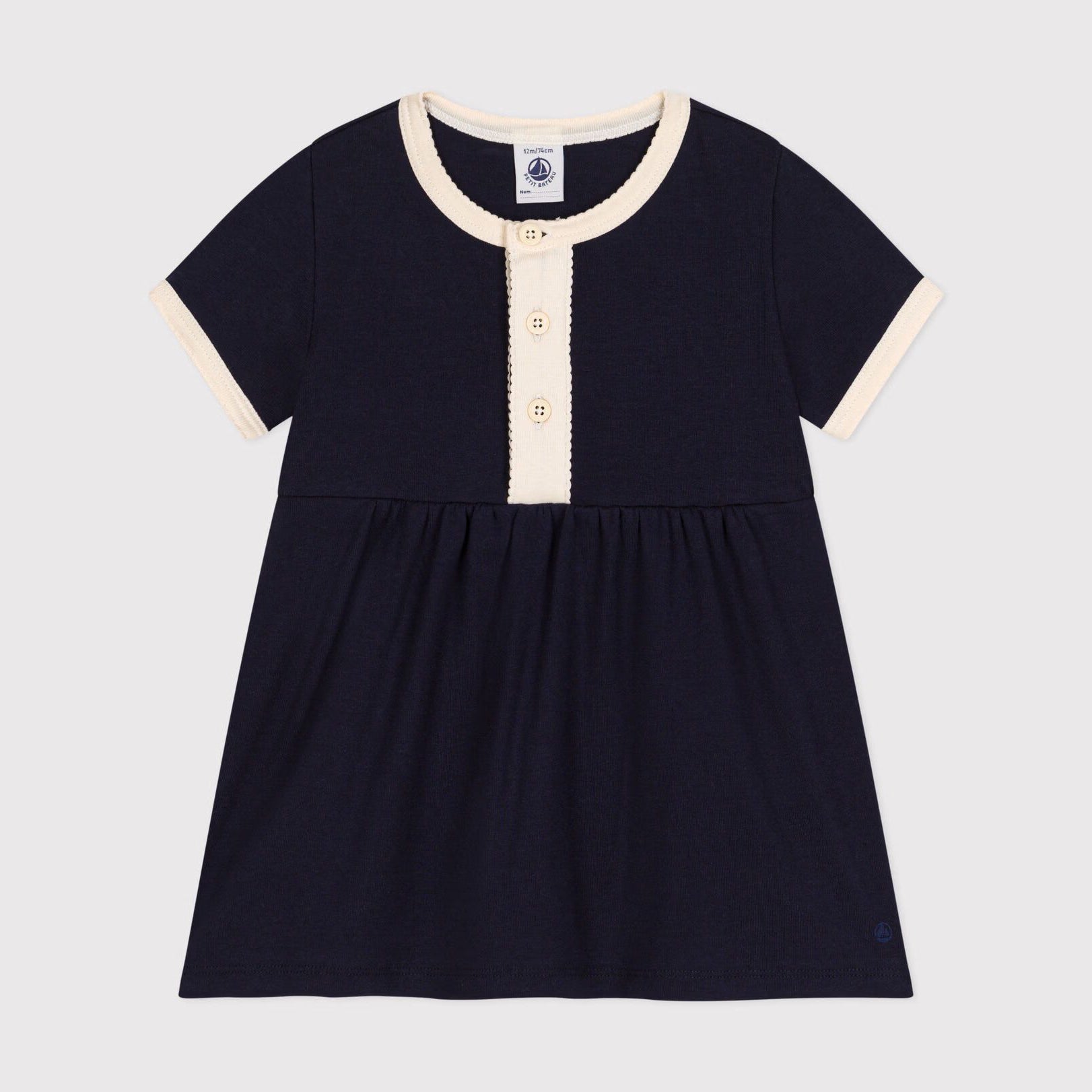 Baby Girls Black Cotton Dress