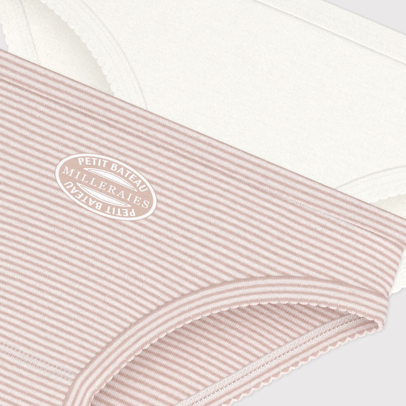 Ensemble de sous-vêtements en coton rose à logo pour fille (lot de 2)