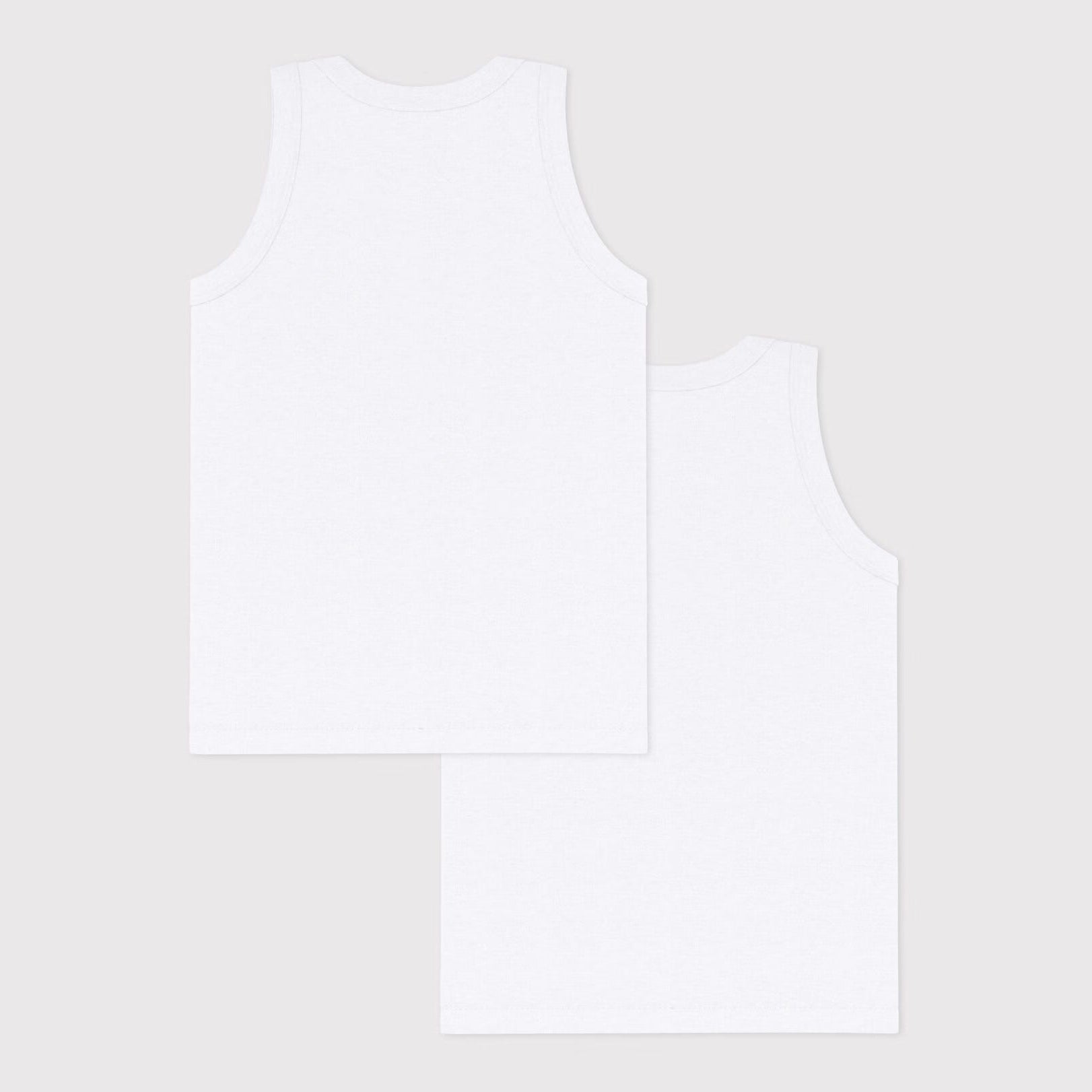 Boys White Cotton Vest(2 Pack)