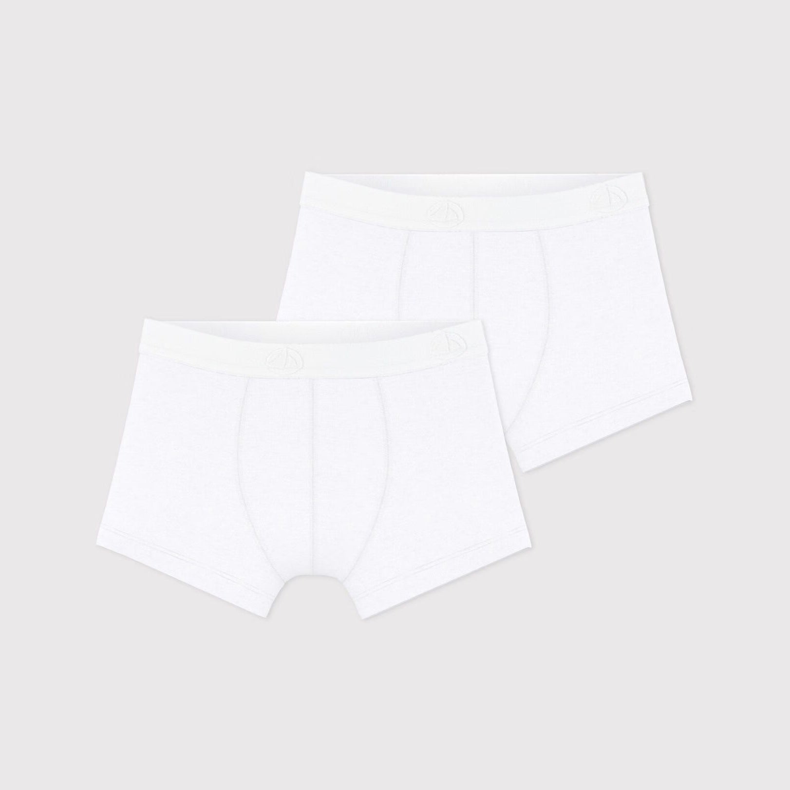 Boys White Cotton Underwear Set(2 Pack)