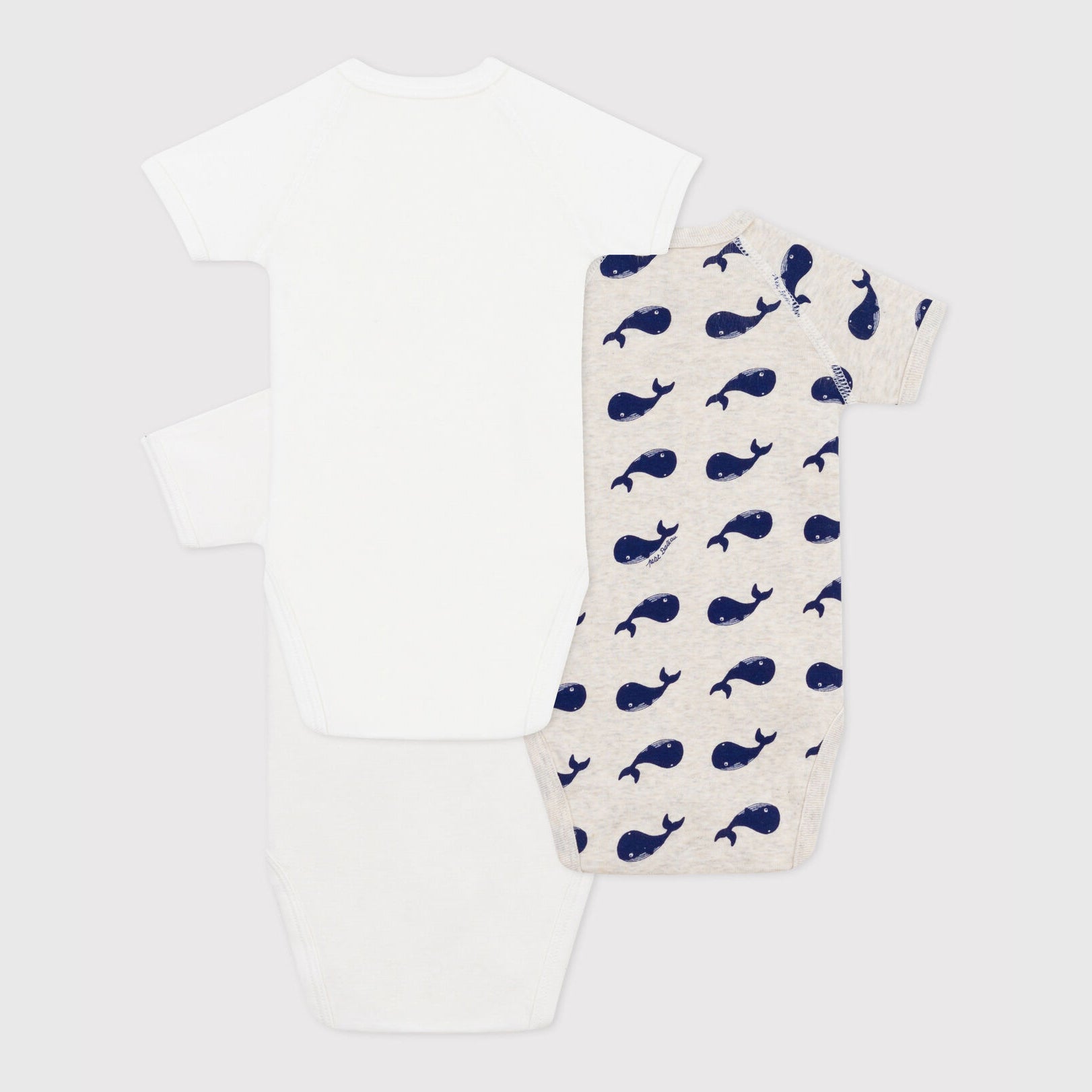 Baby Boys & Girls White Cotton Babysuit Set(3 Pack)