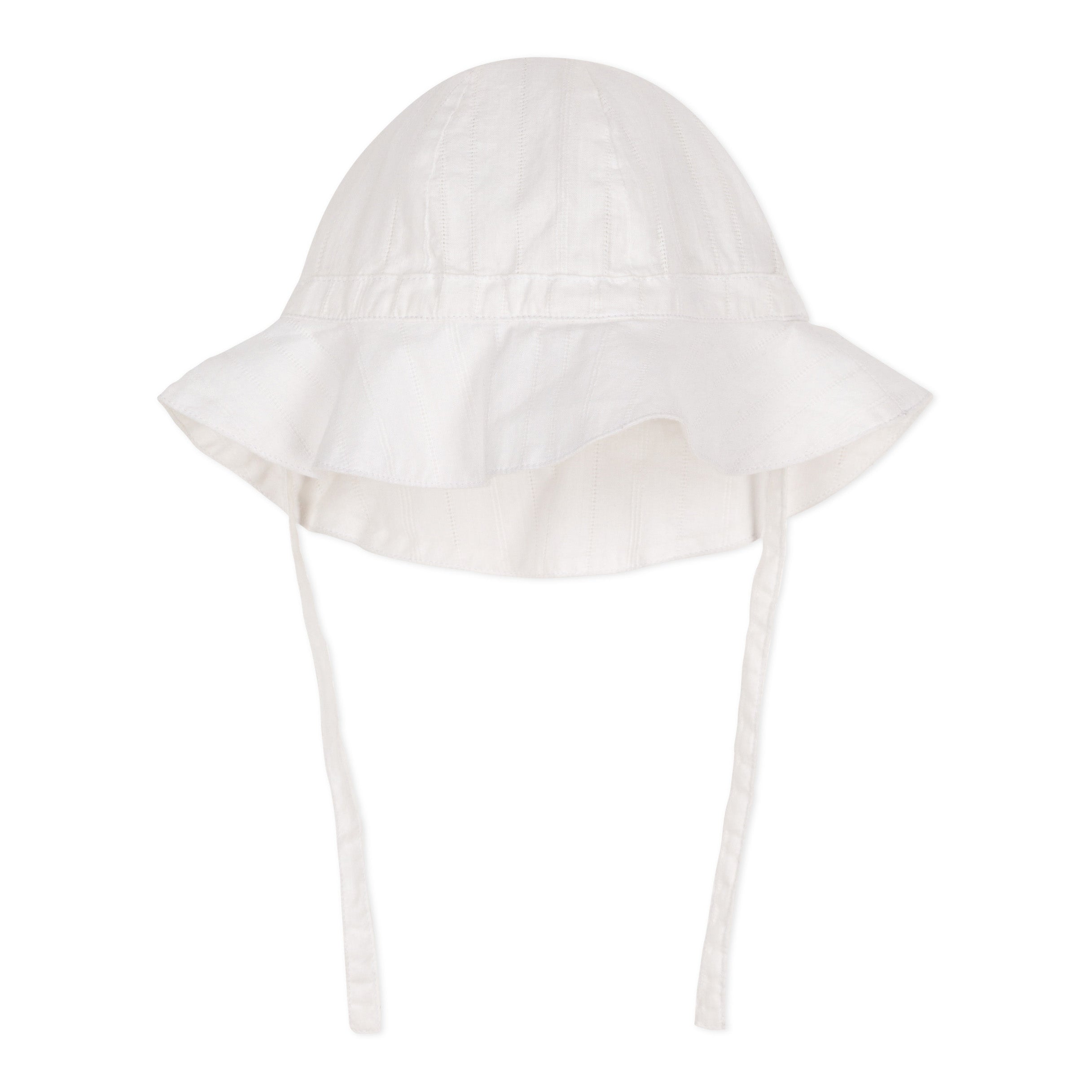 Baby Girls White Cotton Hat