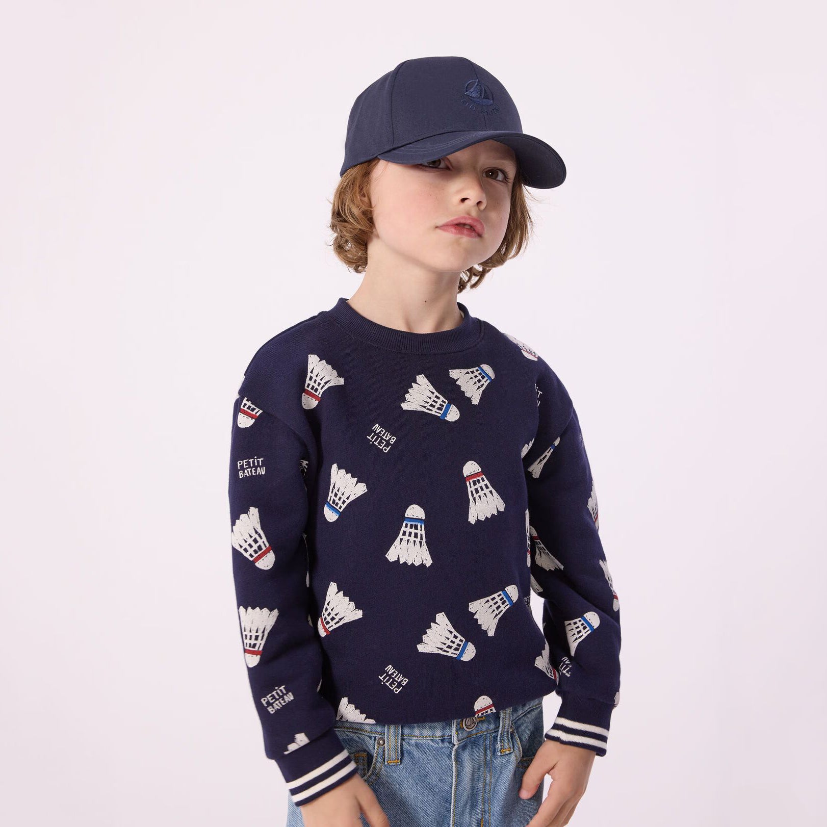 Boys Navy Embroidered Logo Baseball Cap