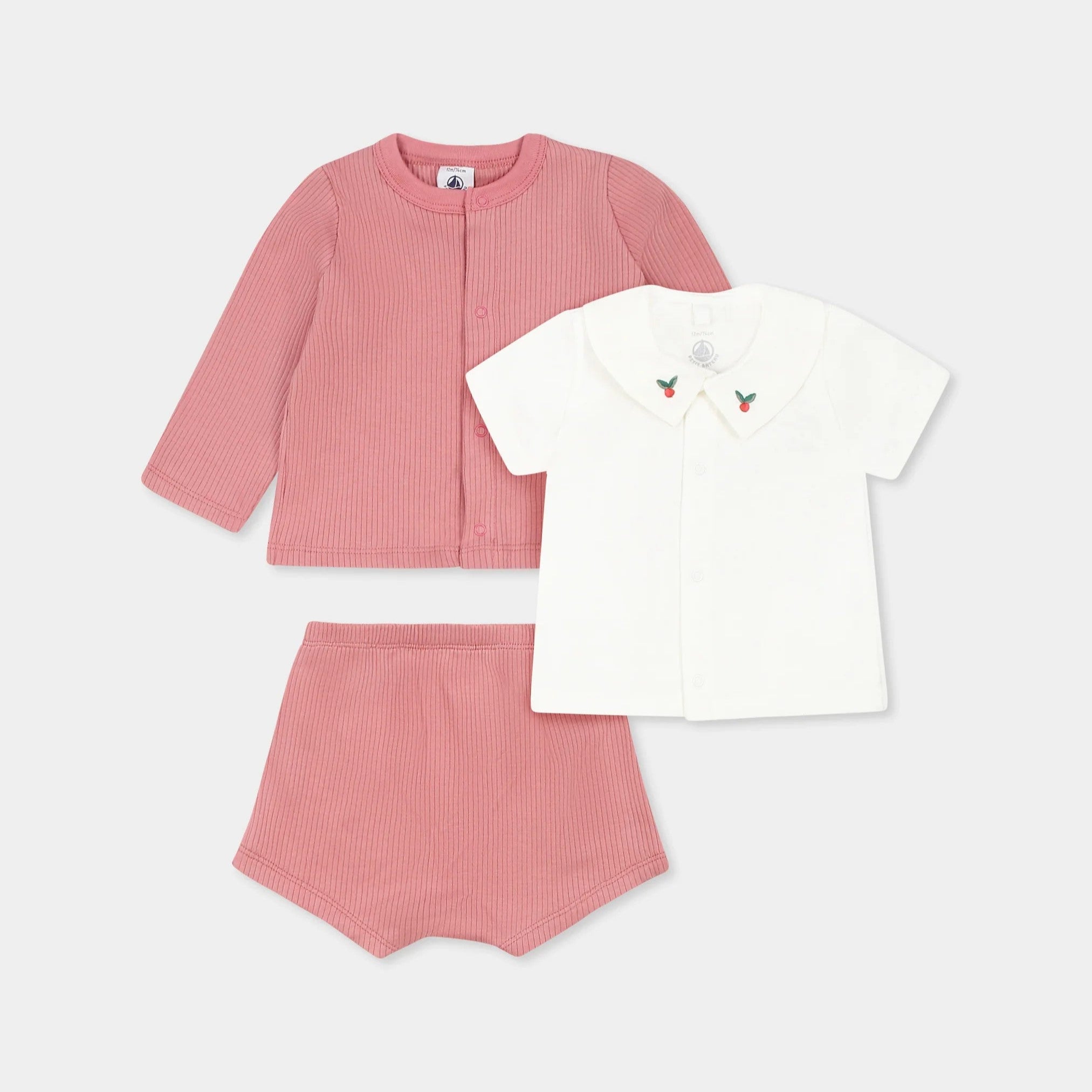 Baby Girls Rose Cotton Set(3 Pack)