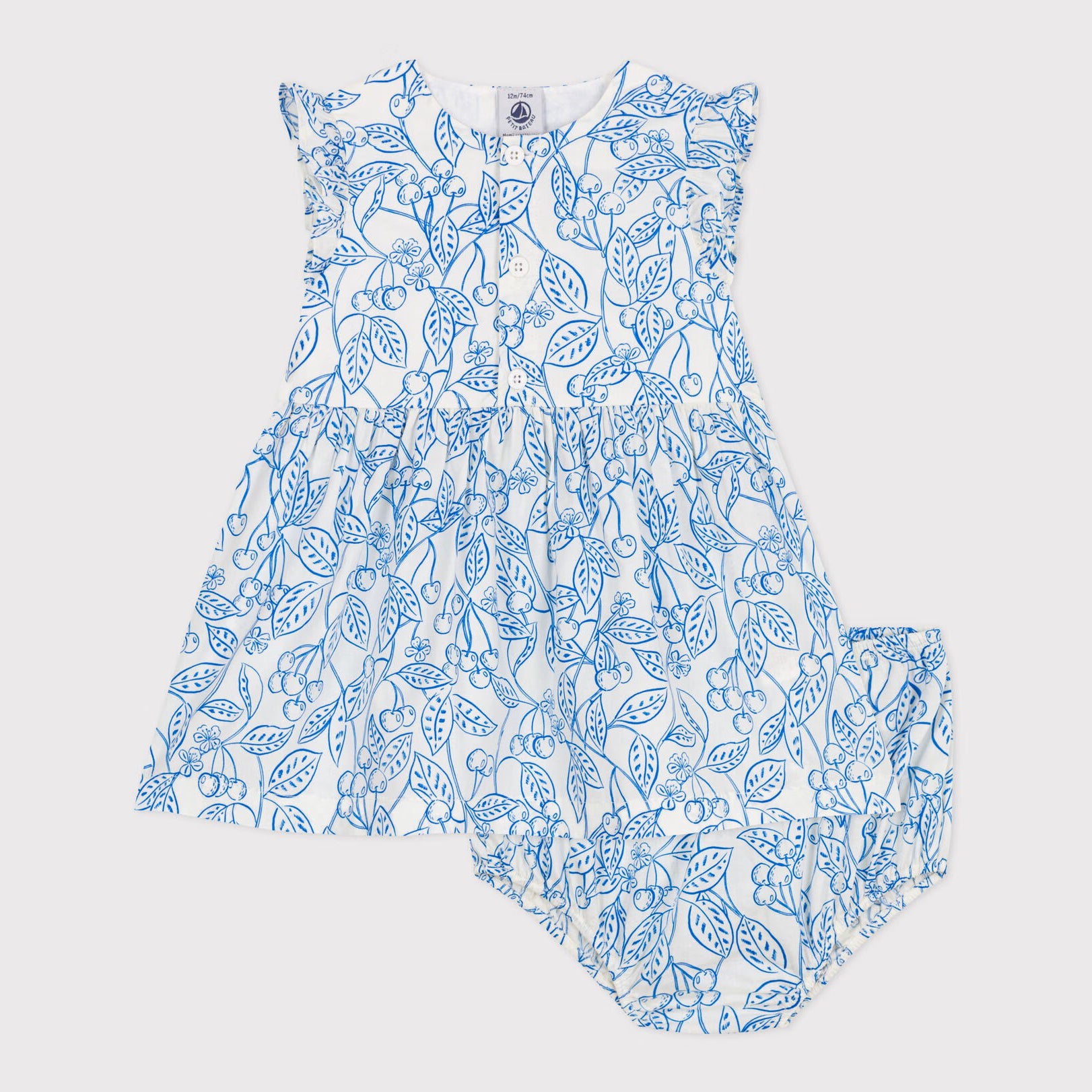 Baby Girls Light Blue Cotton Dress