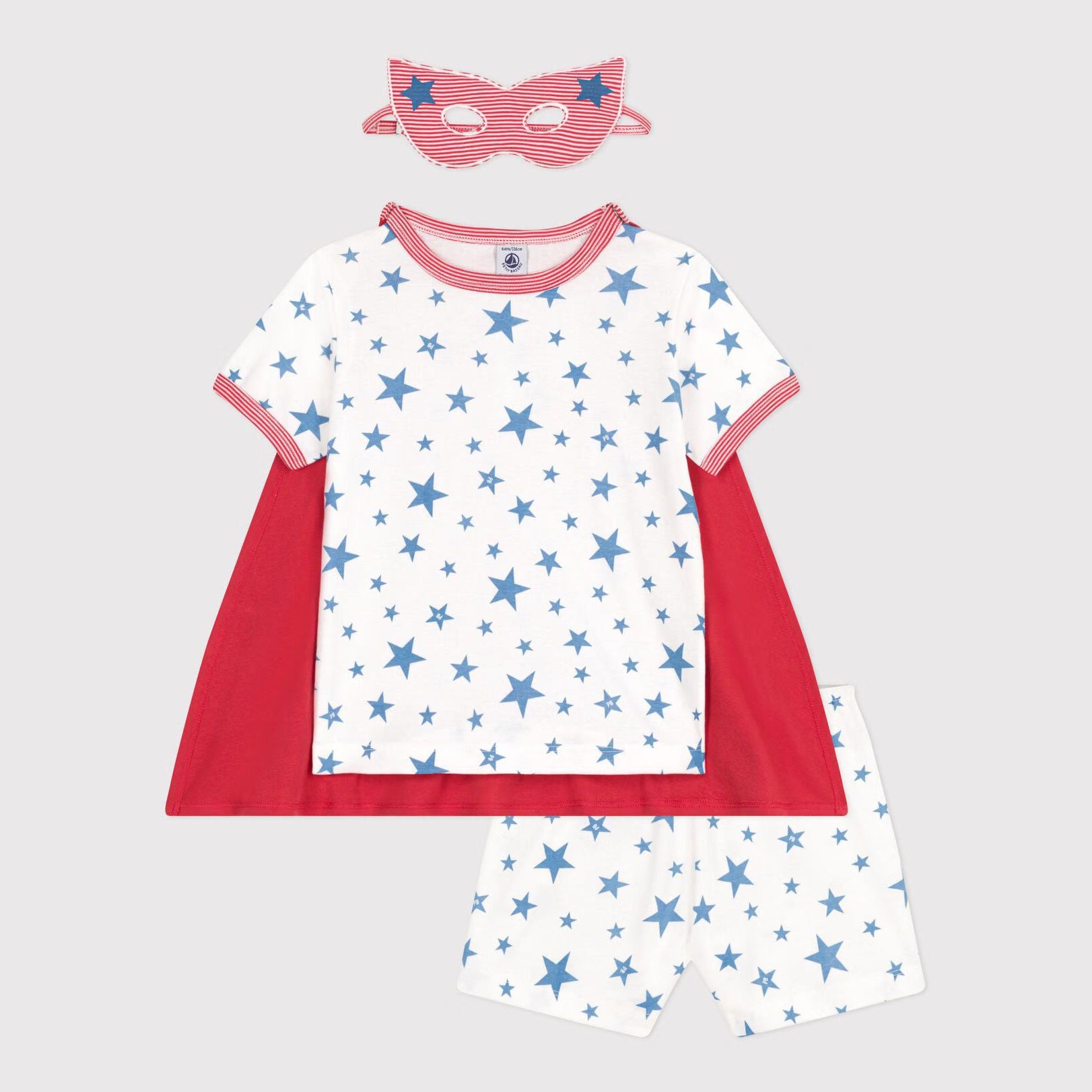 Boys & Girls White Star Cotton Nightwear Set